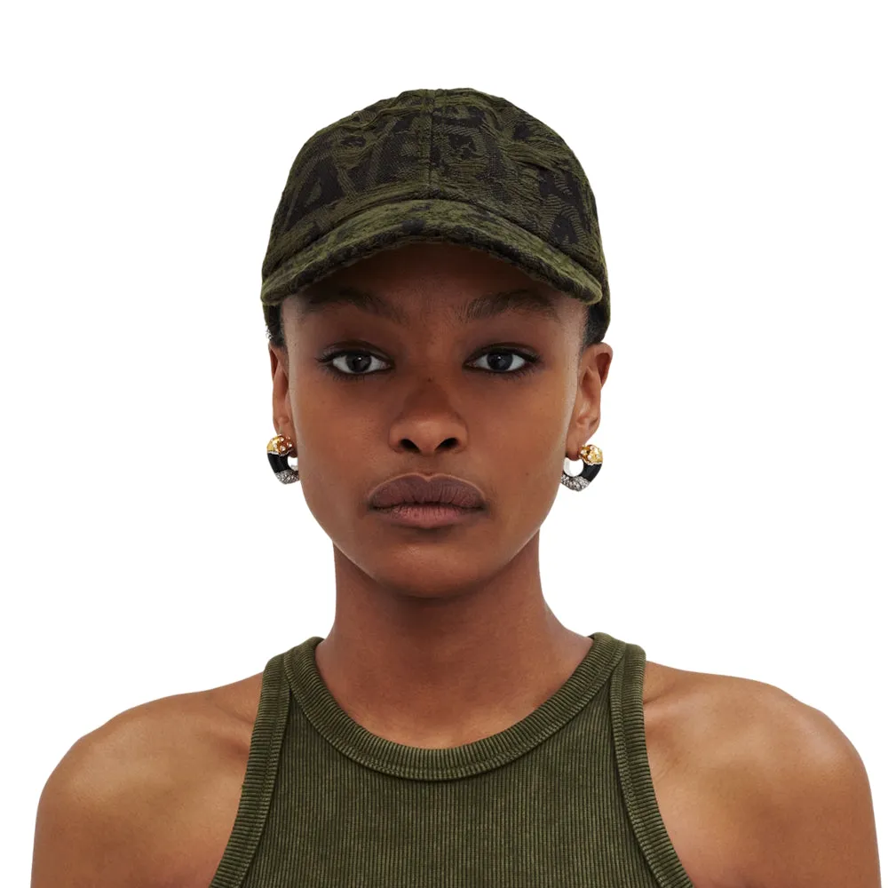 THE DISTRESS MONOGRAM BASEBALL CAP