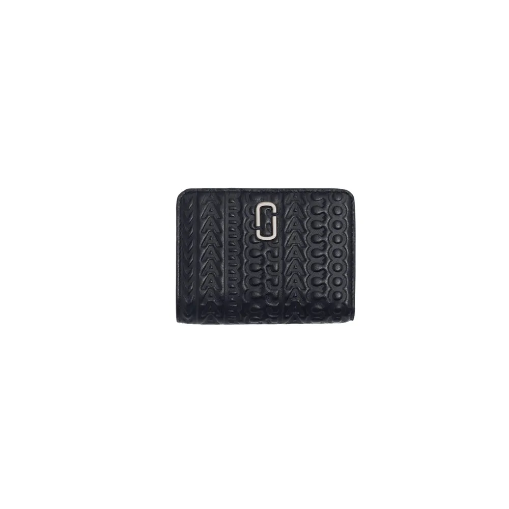 THE DTM MONOGRAM LEATHER MINI COMPACT WALLET