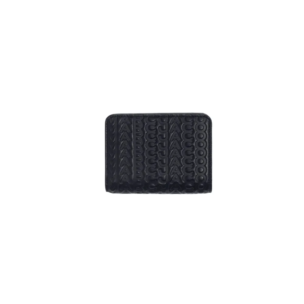 THE DTM MONOGRAM LEATHER MINI COMPACT WALLET