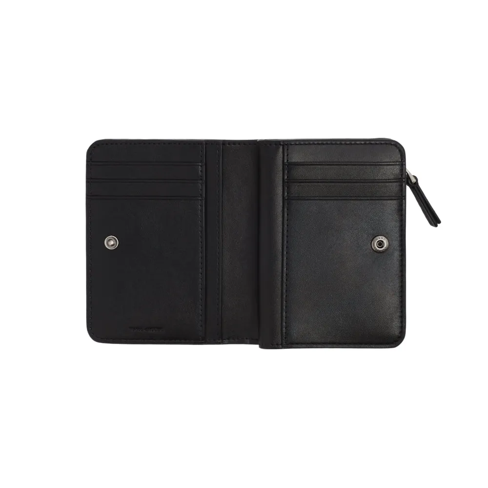 THE DTM MONOGRAM LEATHER MINI COMPACT WALLET