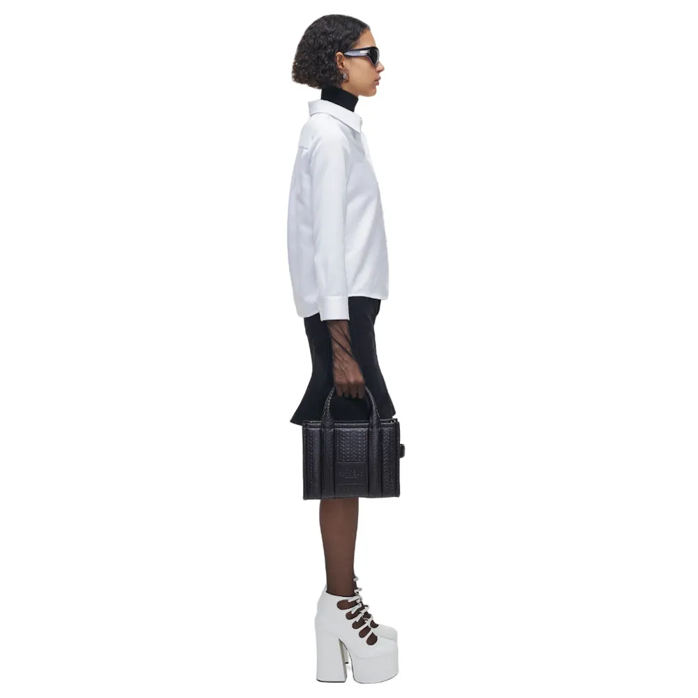 THE DTM MONOGRAM SMALL LEATHER TOTE BAG