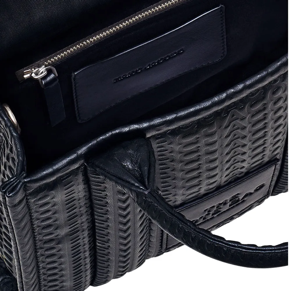 THE DTM MONOGRAM SMALL LEATHER TOTE BAG