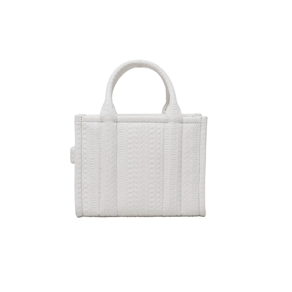THE DTM MONOGRAM SMALL LEATHER TOTE BAG