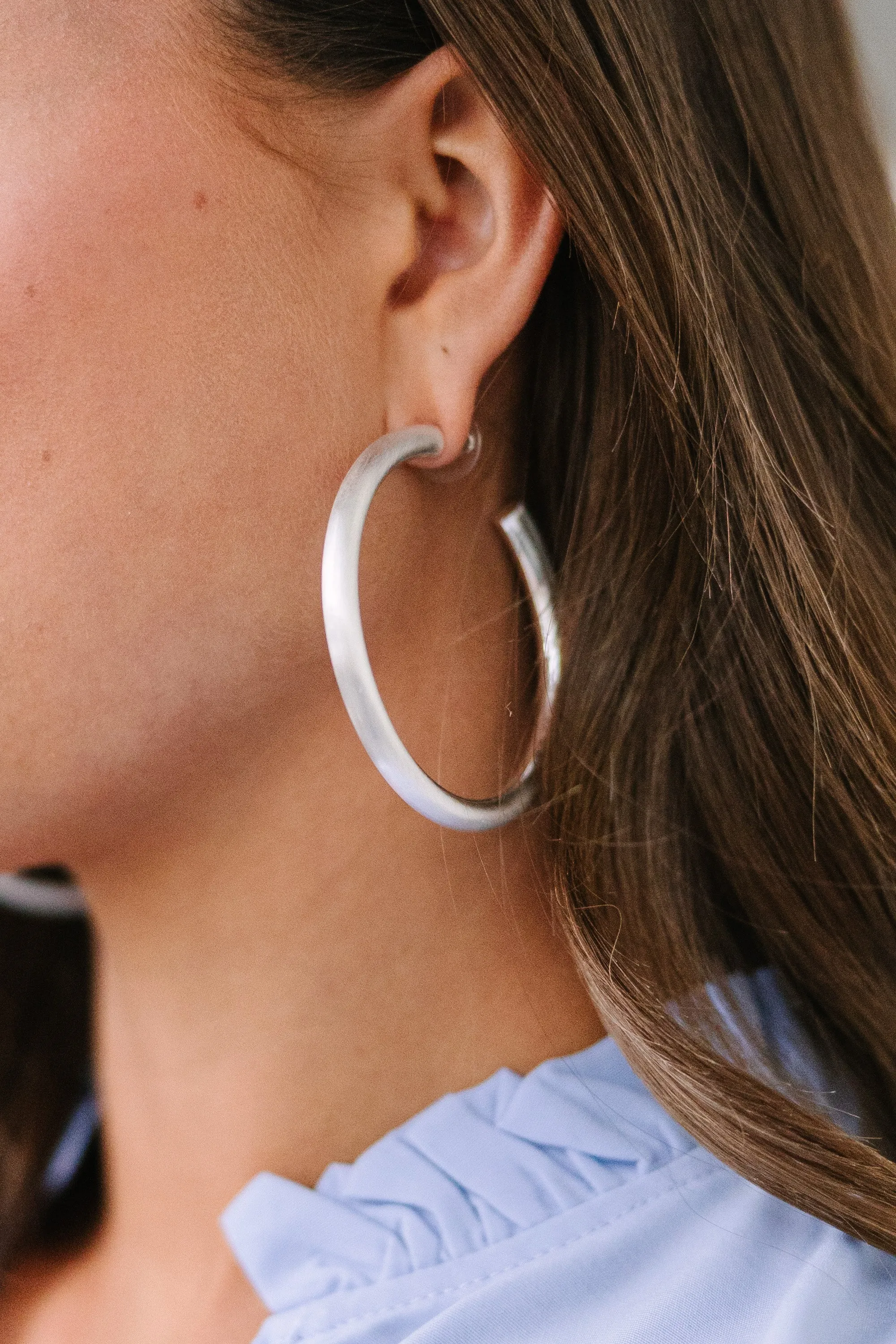 The Estonia Silver Hoop Earrings