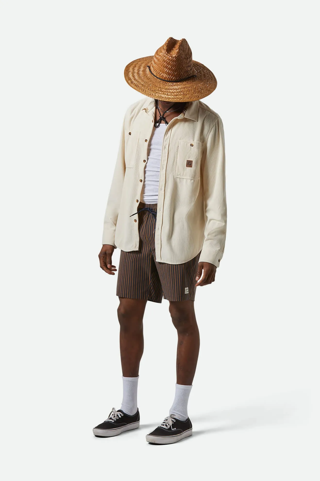 The Field Corduroy L/S Overshirt - Whitecap Brixton