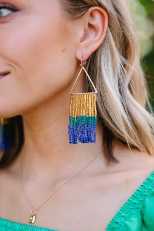 The Greer Navy Blue Earrings