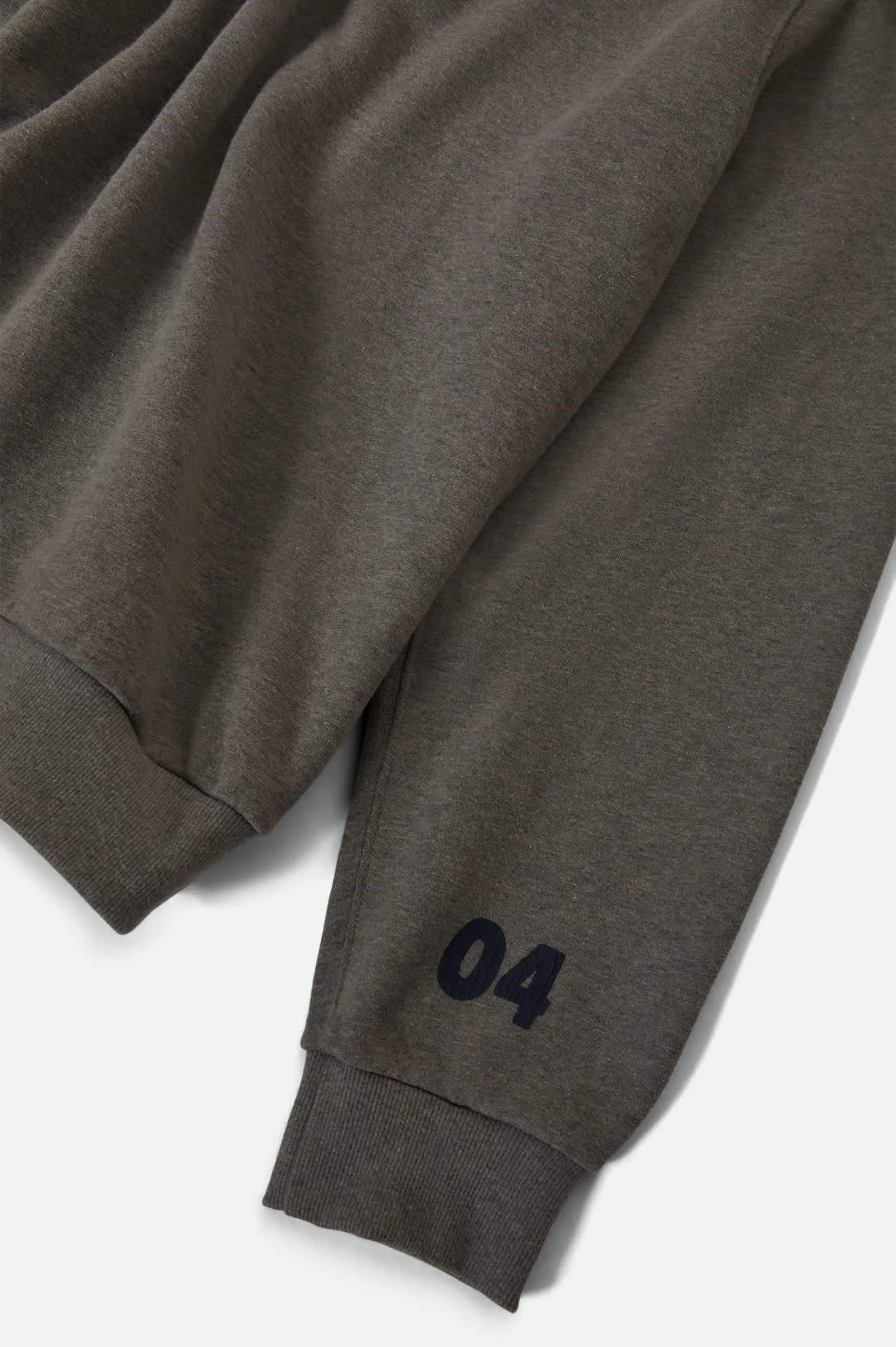 The League Broken In Crew - Heather Grey Brixton