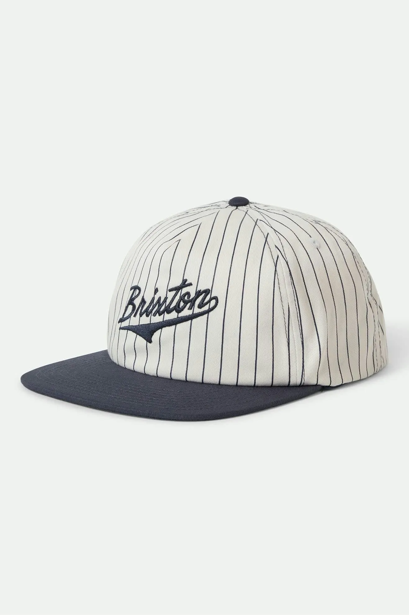 The League Snapback - Washed Navy/Off White Brixton