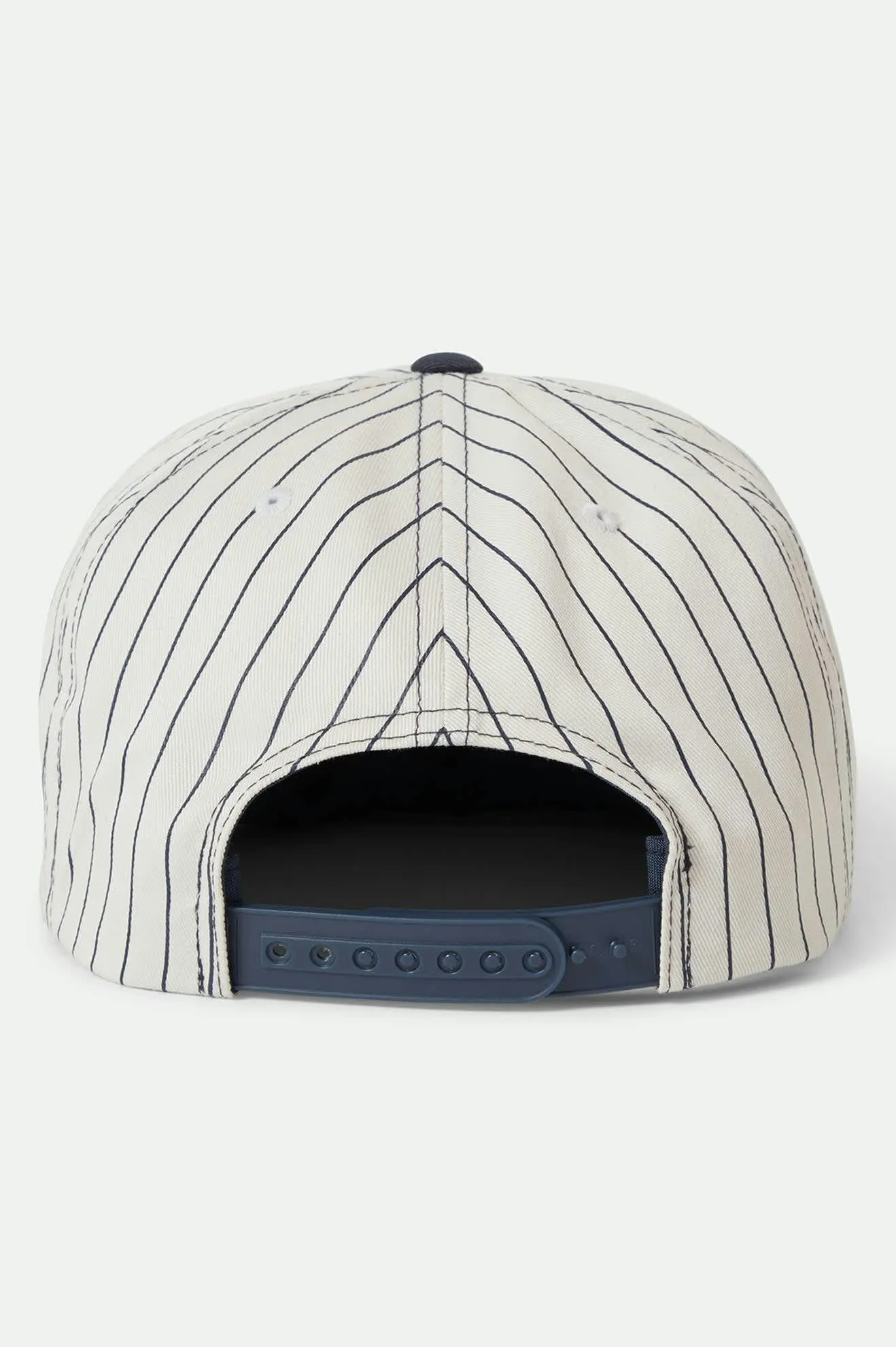 The League Snapback - Washed Navy/Off White Brixton
