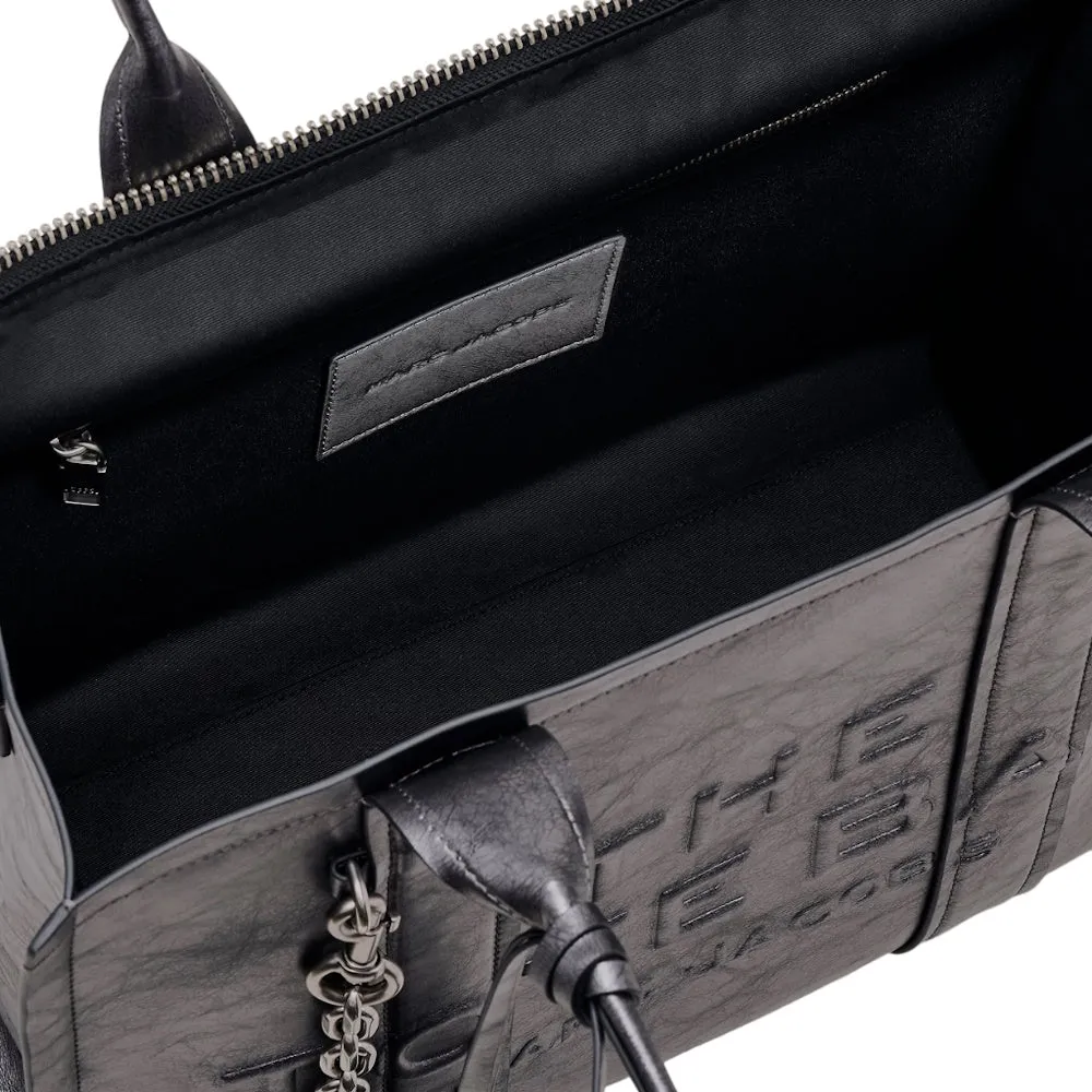 THE METALLIC DISTRESSED LARGE TOTE BAG