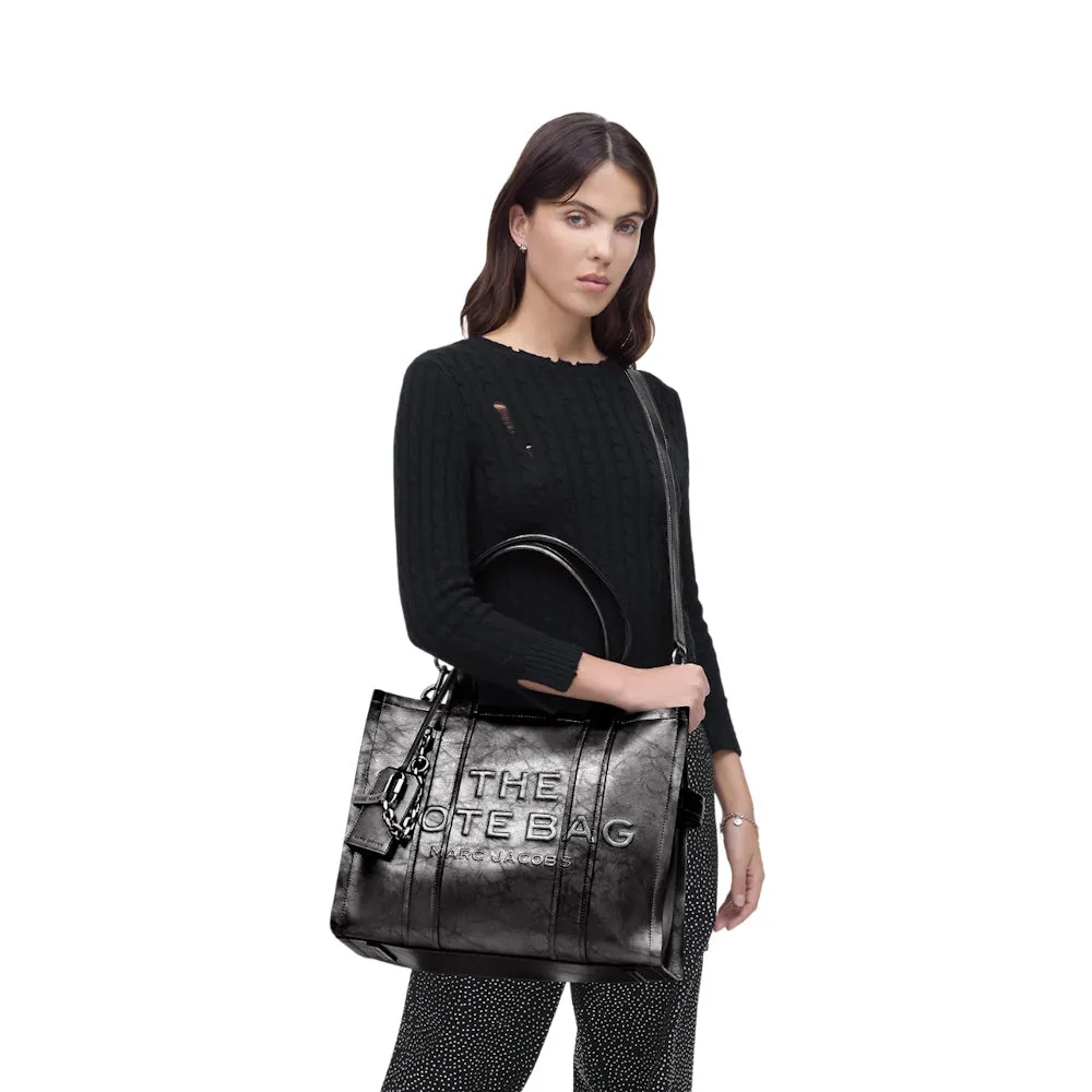 THE METALLIC DISTRESSED LARGE TOTE BAG