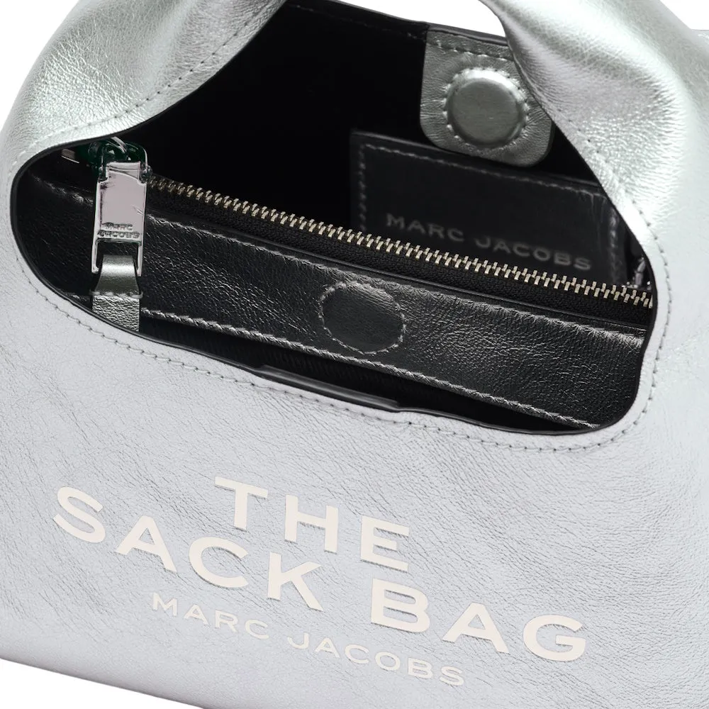 THE METALLIC LEATHER MINI SACK BAG
