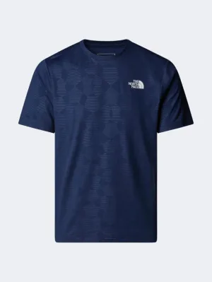 The North Face 24/7 Embossed Men Hiking T-Shirt Navy/Tent Model