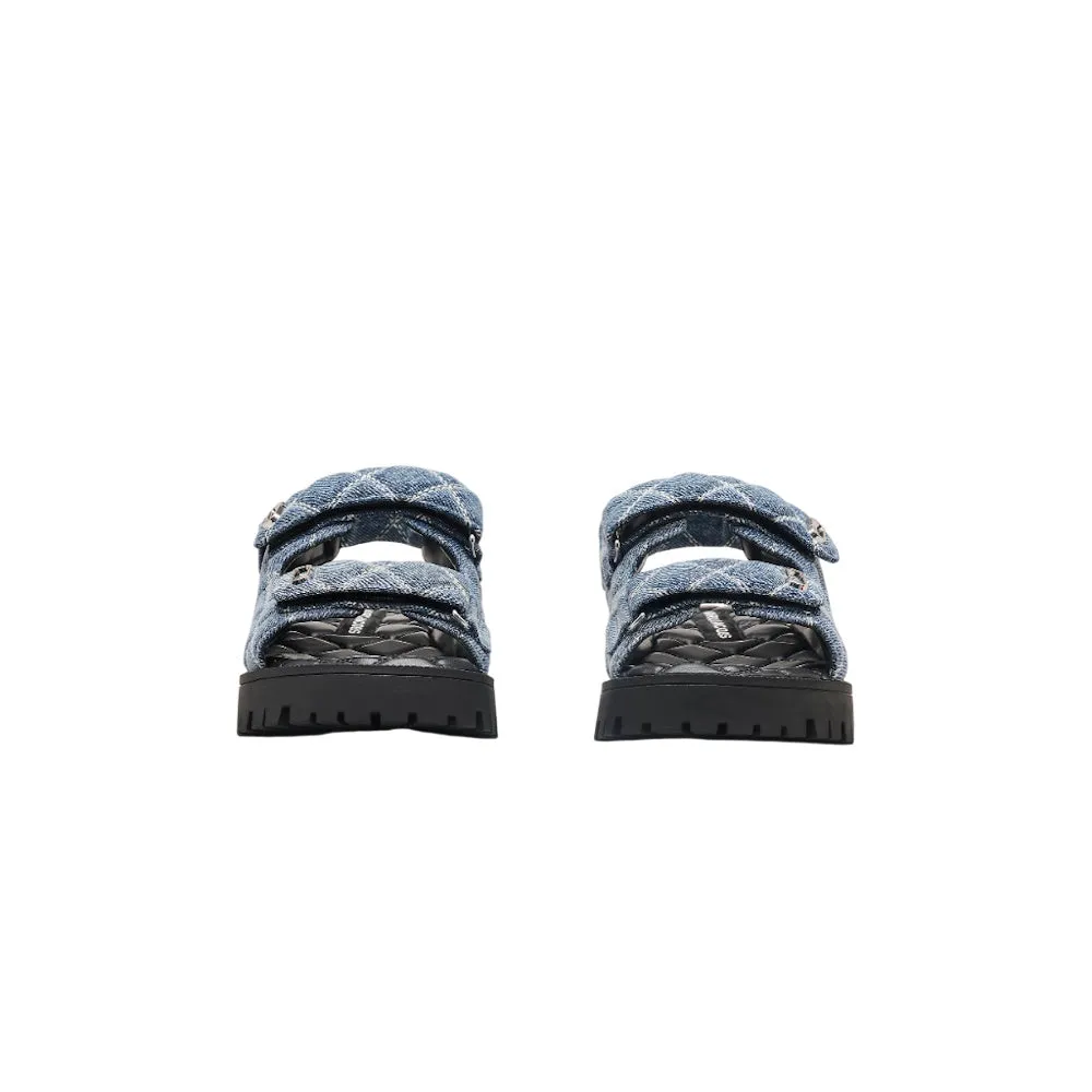 THE QUILTED DENIM SUNNY SANDAL