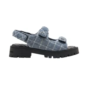 THE QUILTED DENIM SUNNY SANDAL