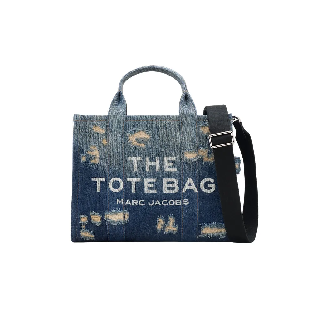 THE RIP AND REPAIR DENIM MEDIUM TOTE BAG