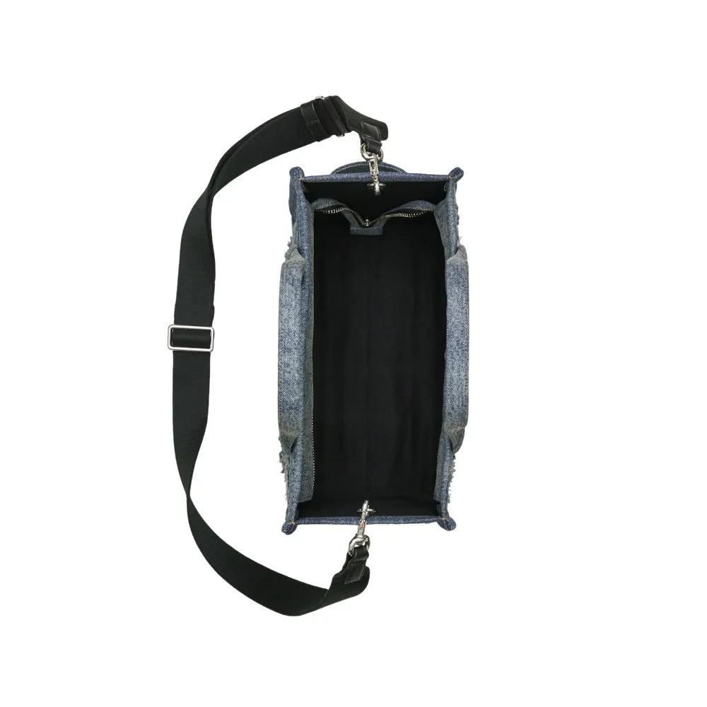 THE RIP AND REPAIR DENIM MEDIUM TOTE BAG