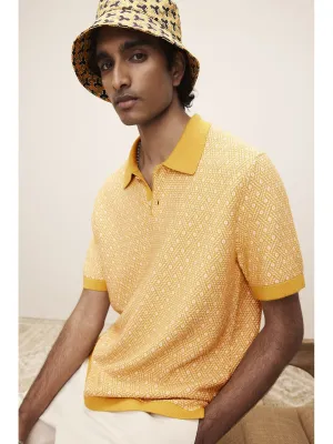 The White Lotus Cotton-Silk Sweater Polo Banana Republic