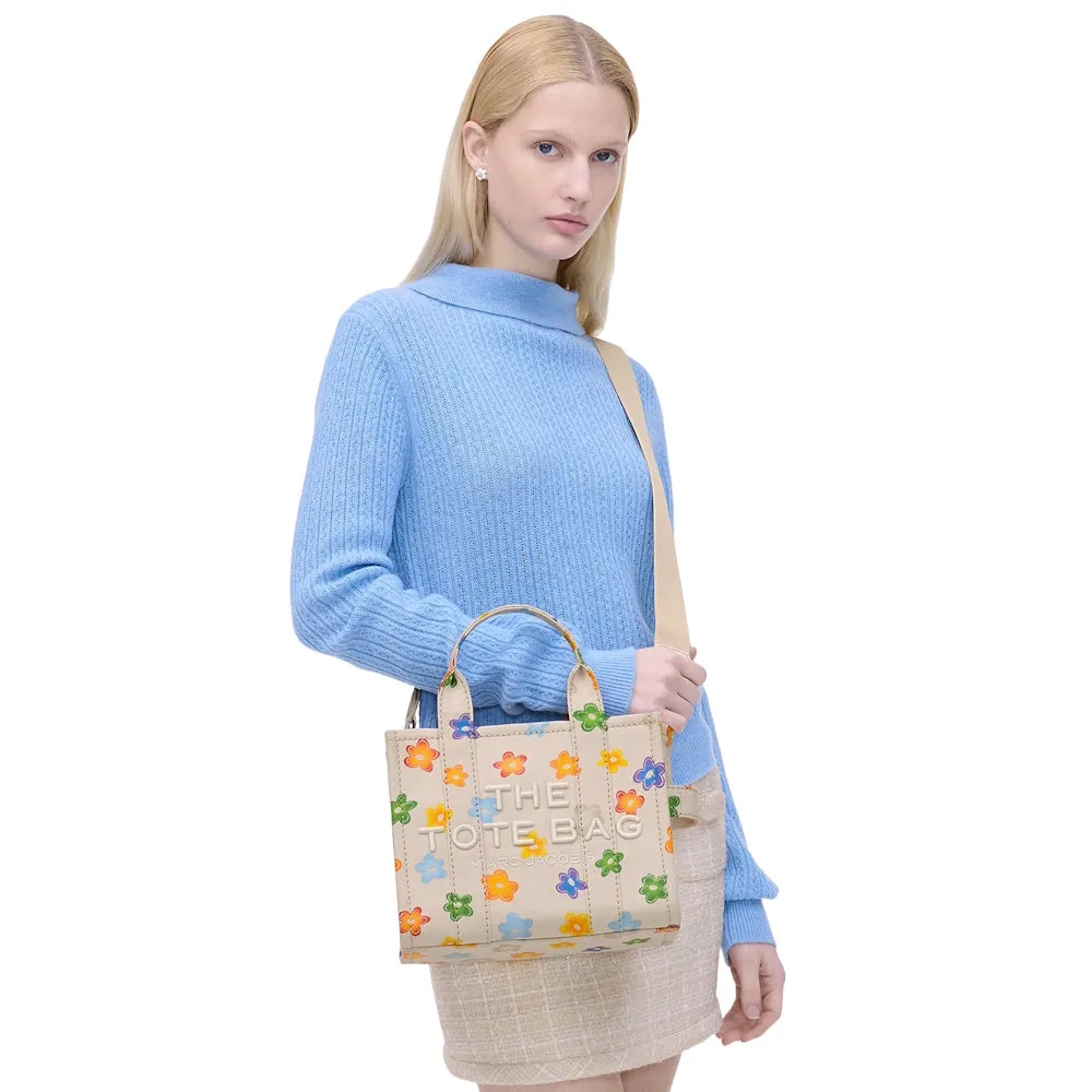 THE WILD DAISY CANVAS SMALL TOTE BAG