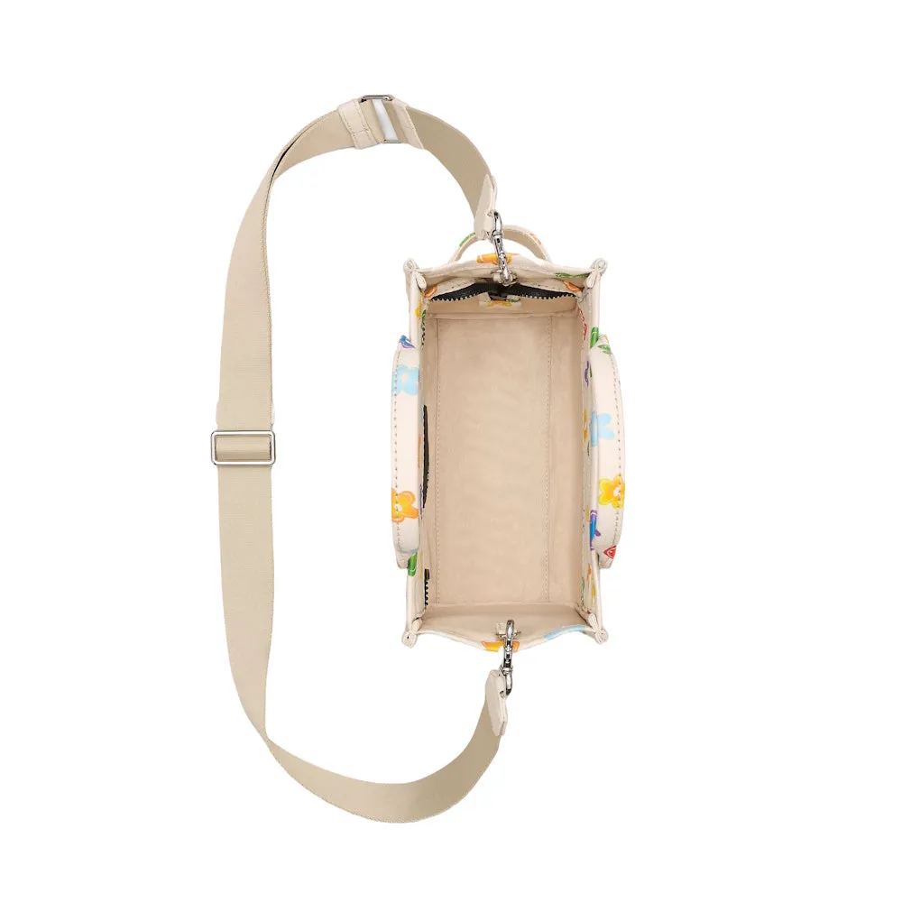 THE WILD DAISY CANVAS SMALL TOTE BAG