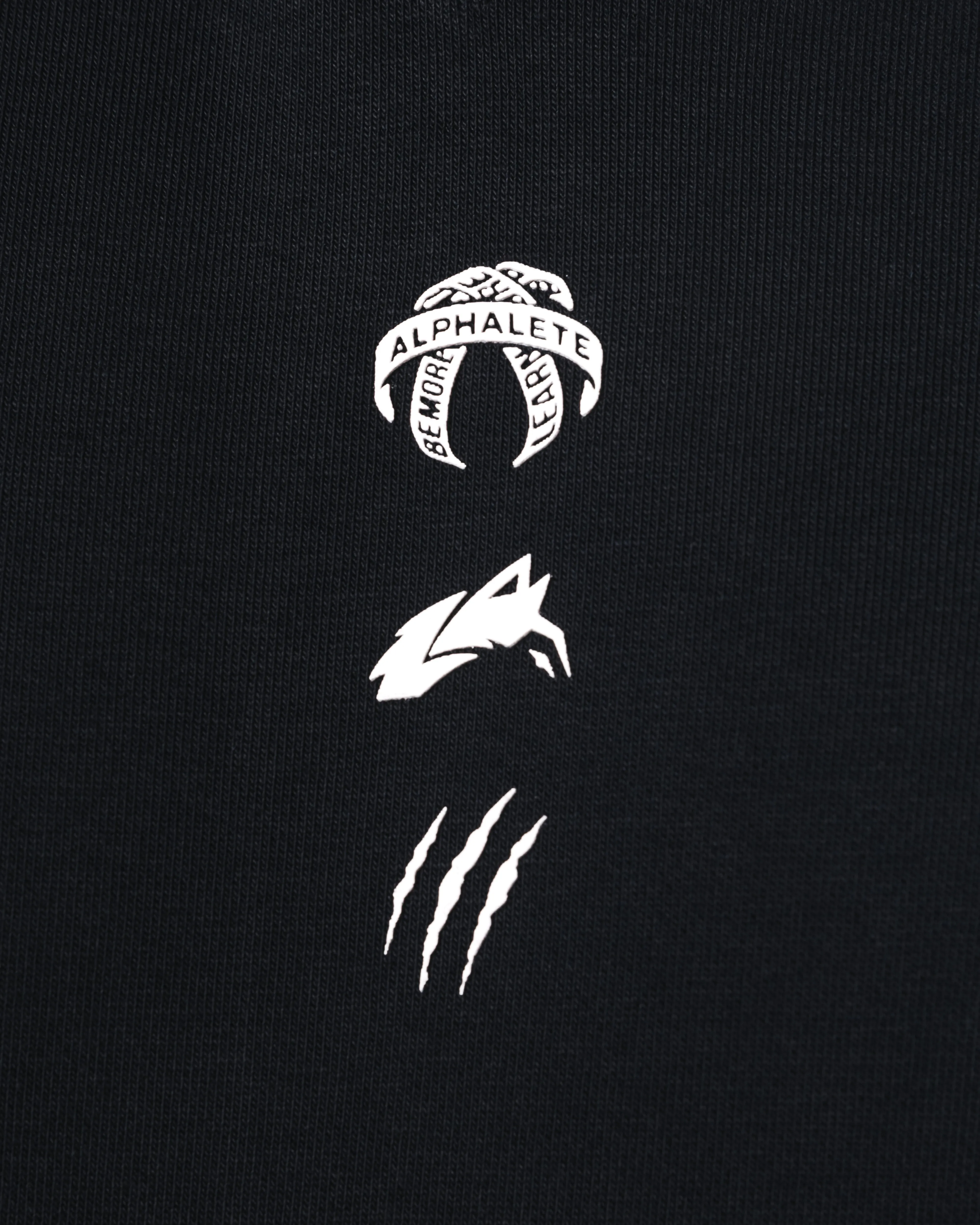 Three Pillar Capped Hoodie - Black Alphalete Athletics