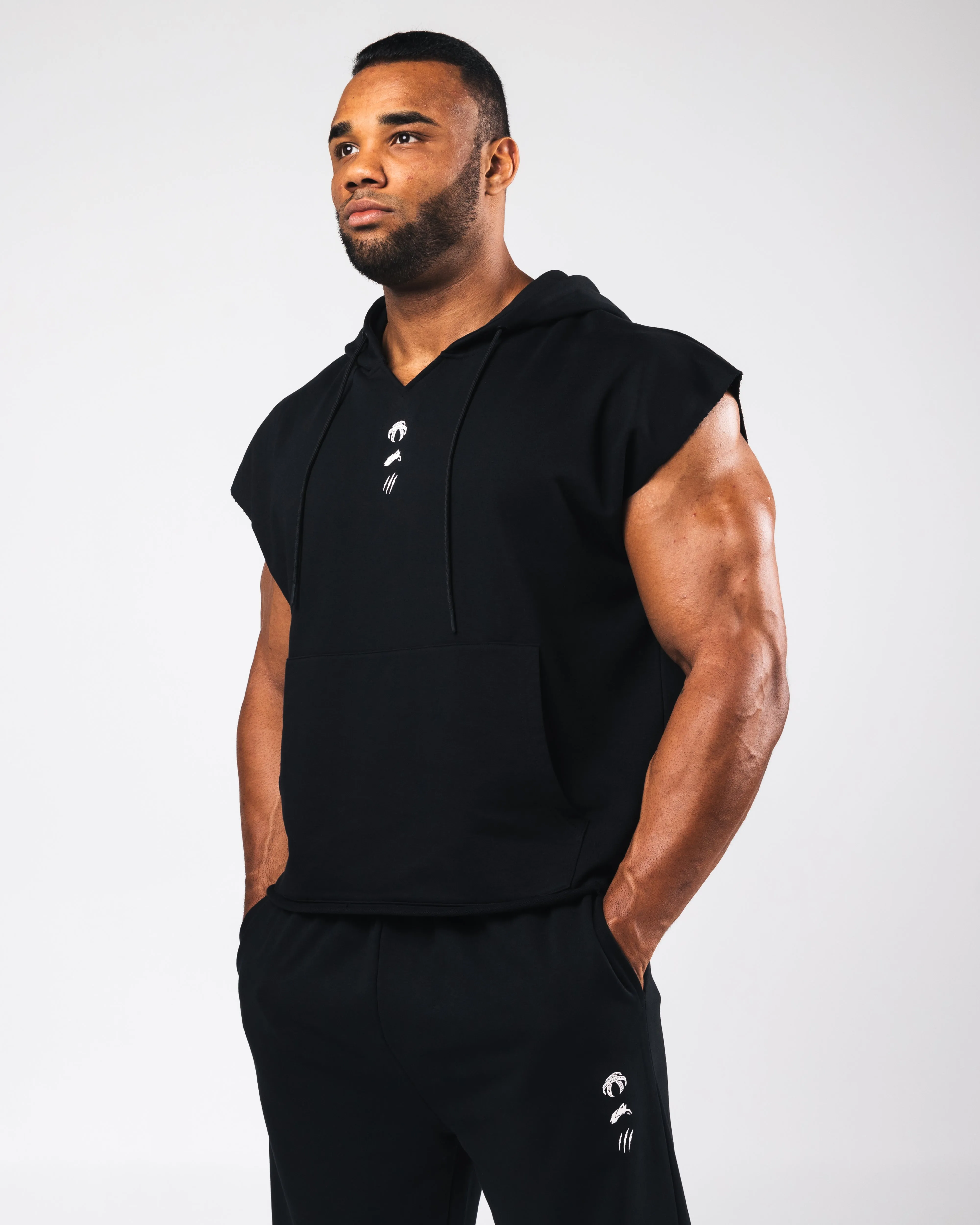 Three Pillar Capped Hoodie - Black Alphalete Athletics