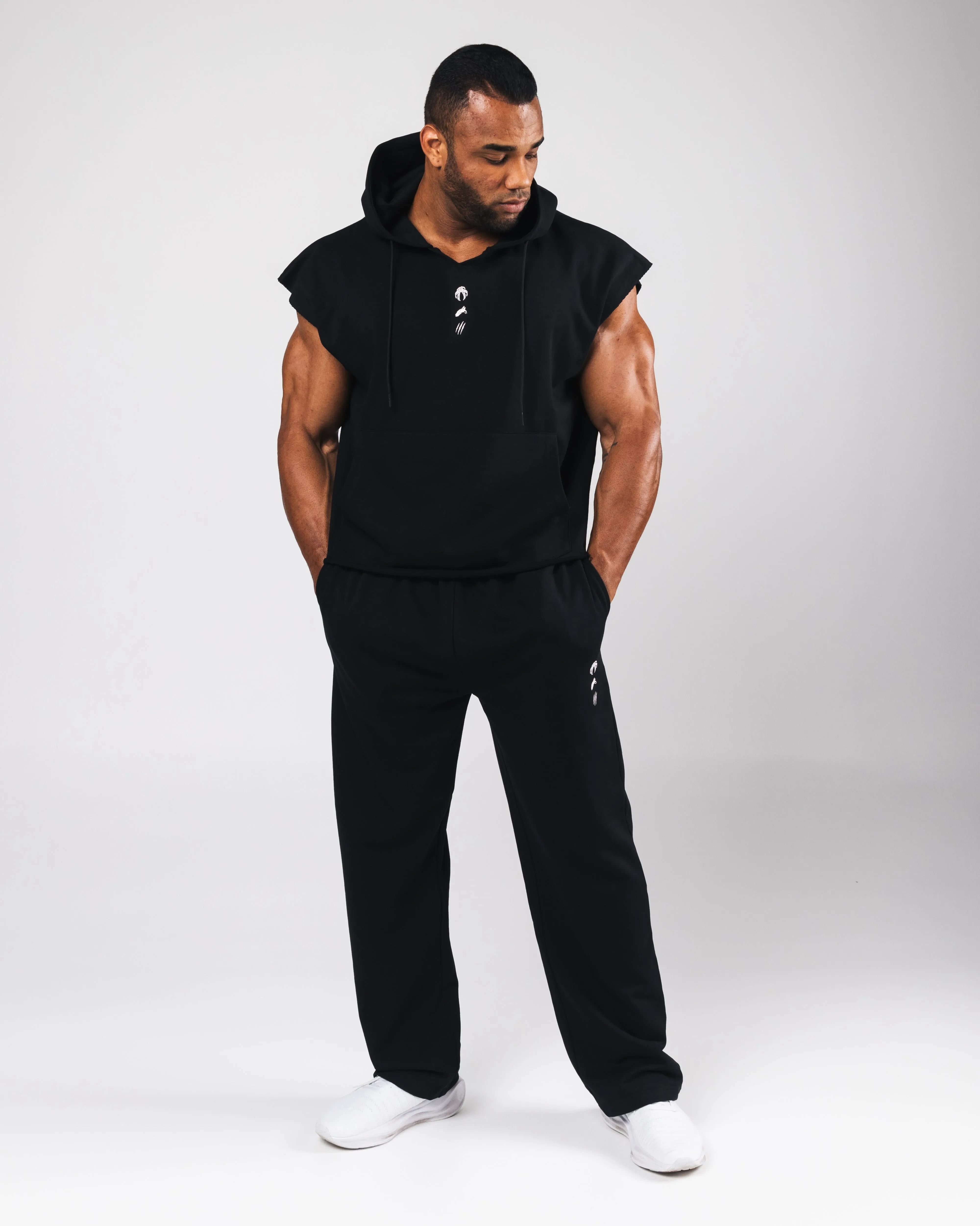 Three Pillar Capped Hoodie - Black Alphalete Athletics