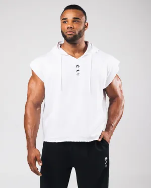 Three Pillar Capped Hoodie - White Alphalete Athletics