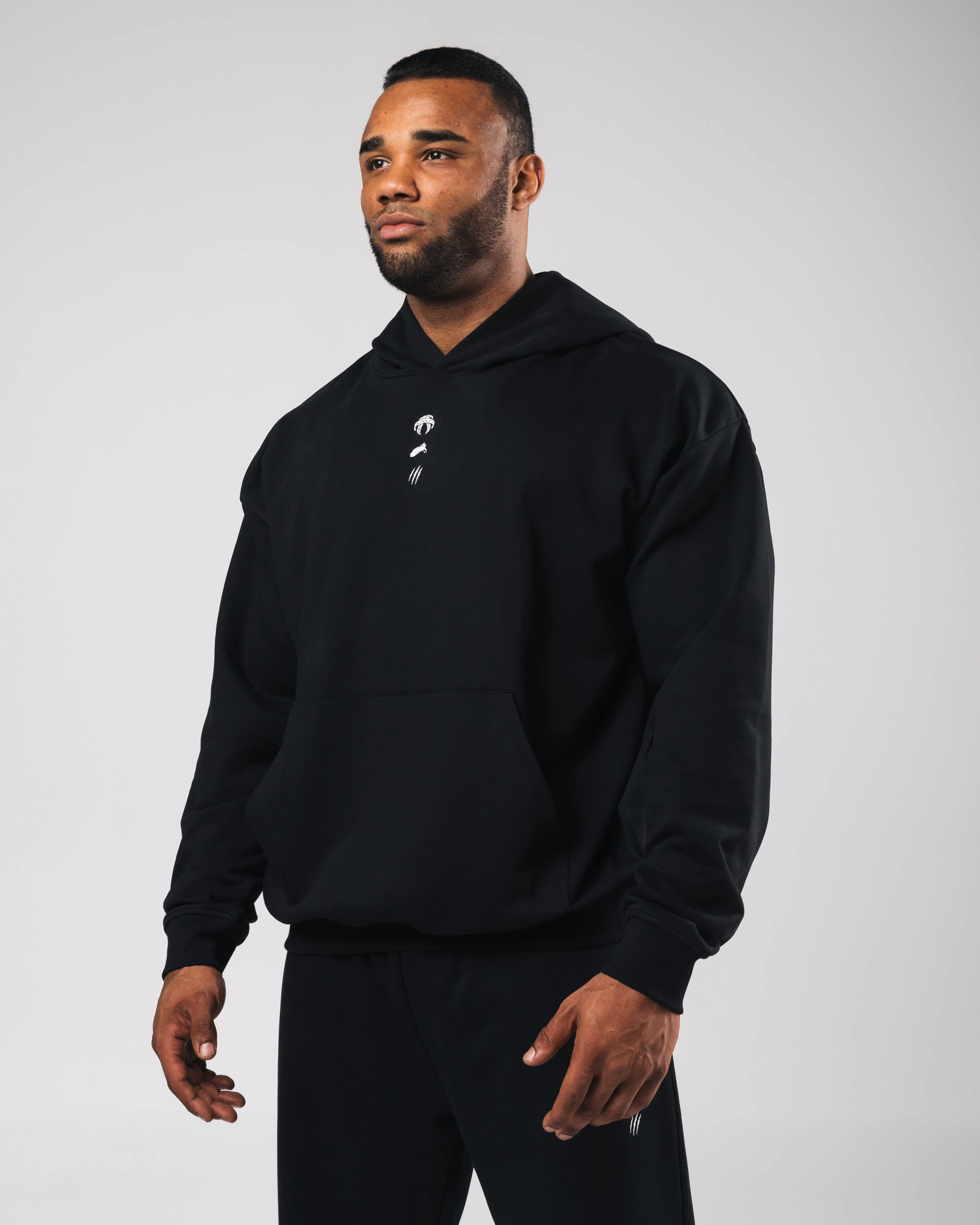 Three Pillar Heavyweight Hoodie - Black Alphalete Athletics