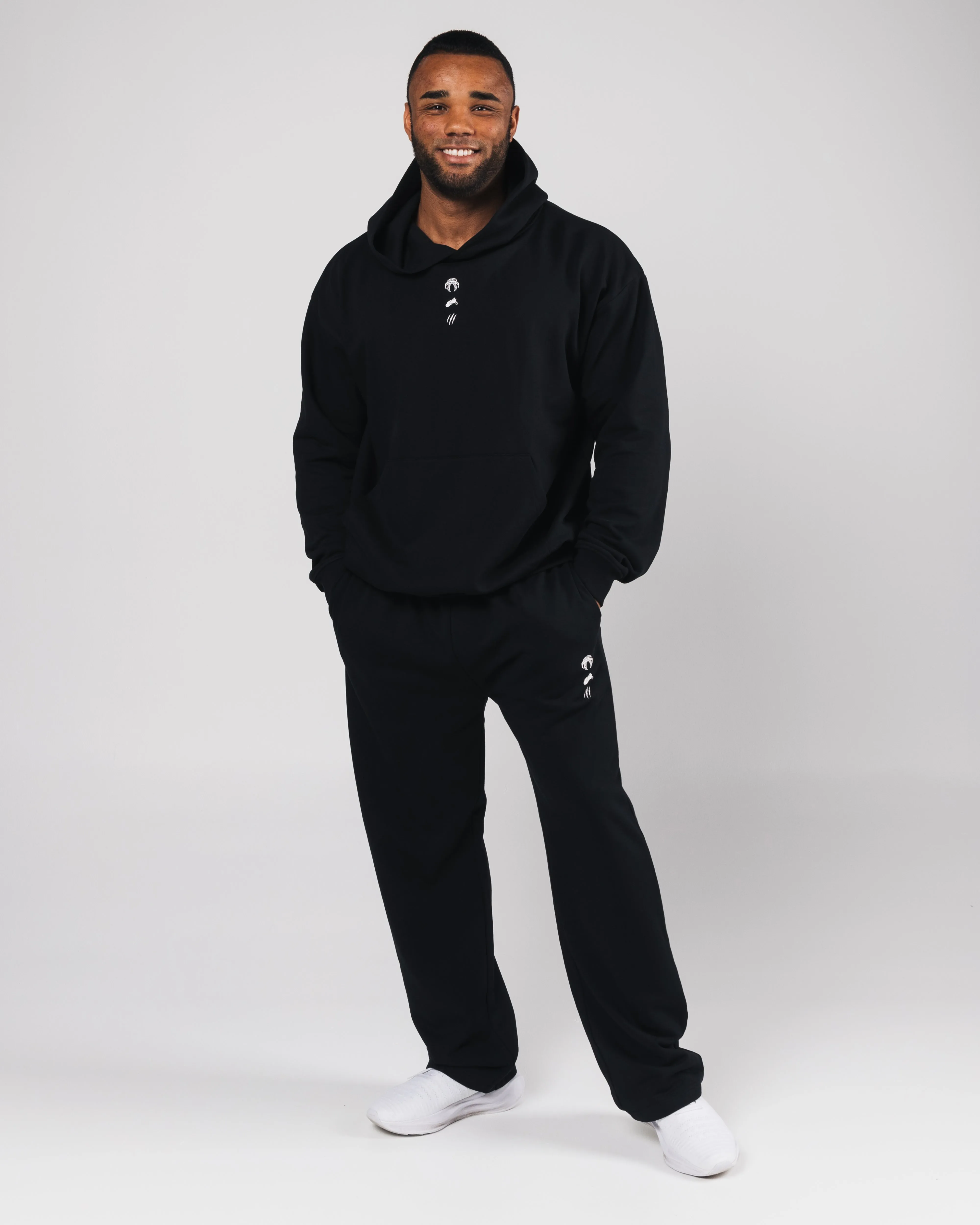 Three Pillar Heavyweight Hoodie - Black Alphalete Athletics