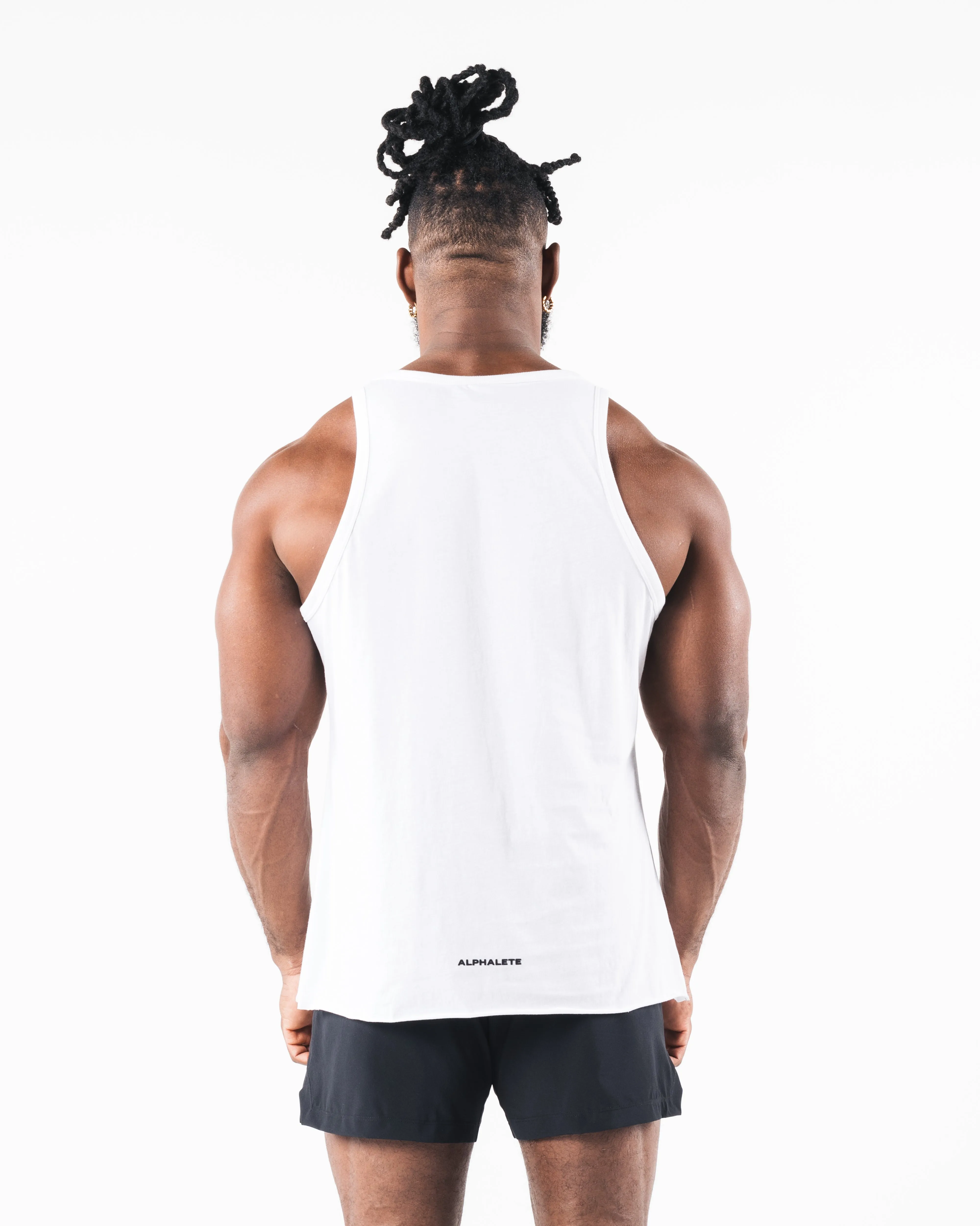 Three Pillar Tank - White Alphalete Athletics