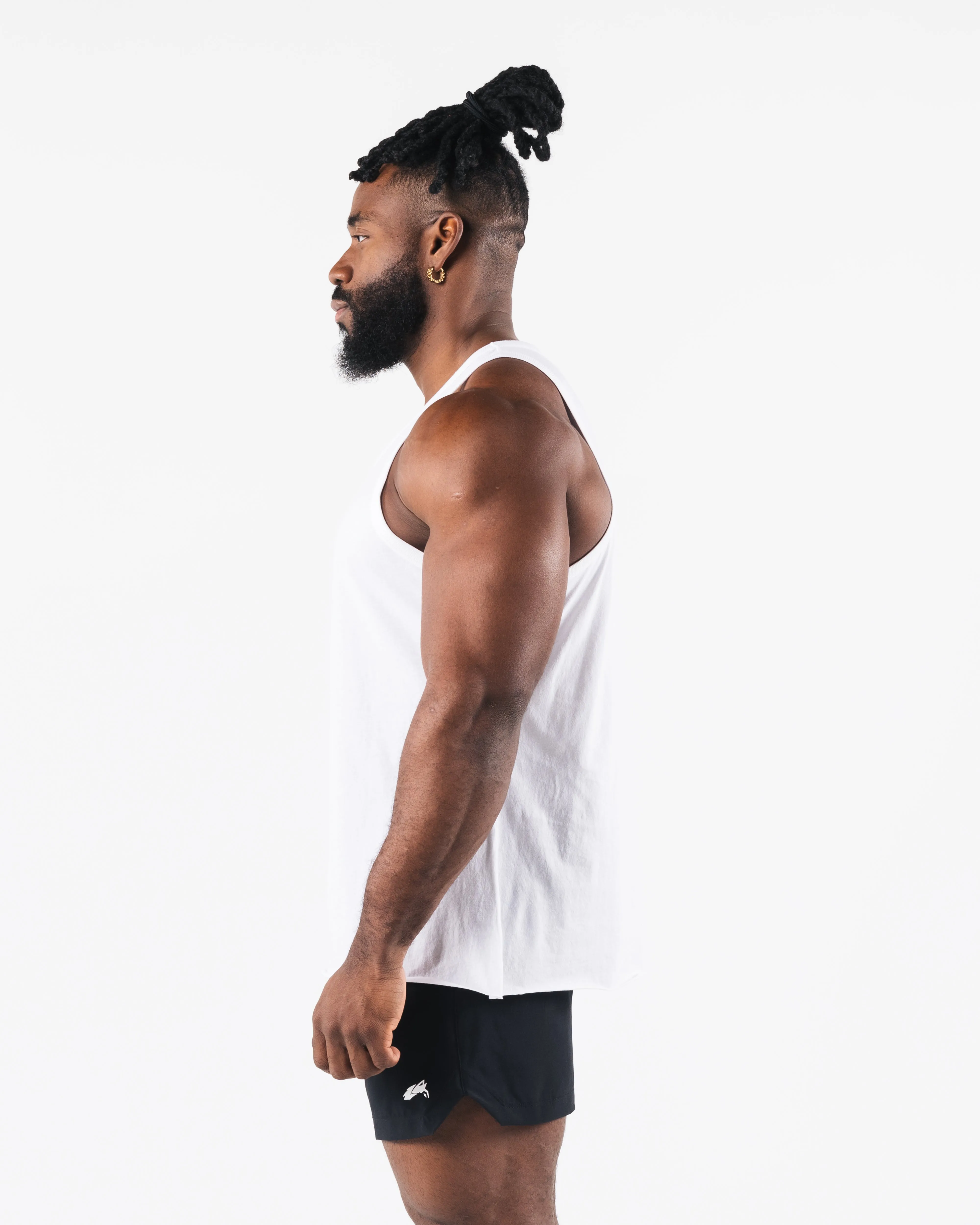 Three Pillar Tank - White Alphalete Athletics