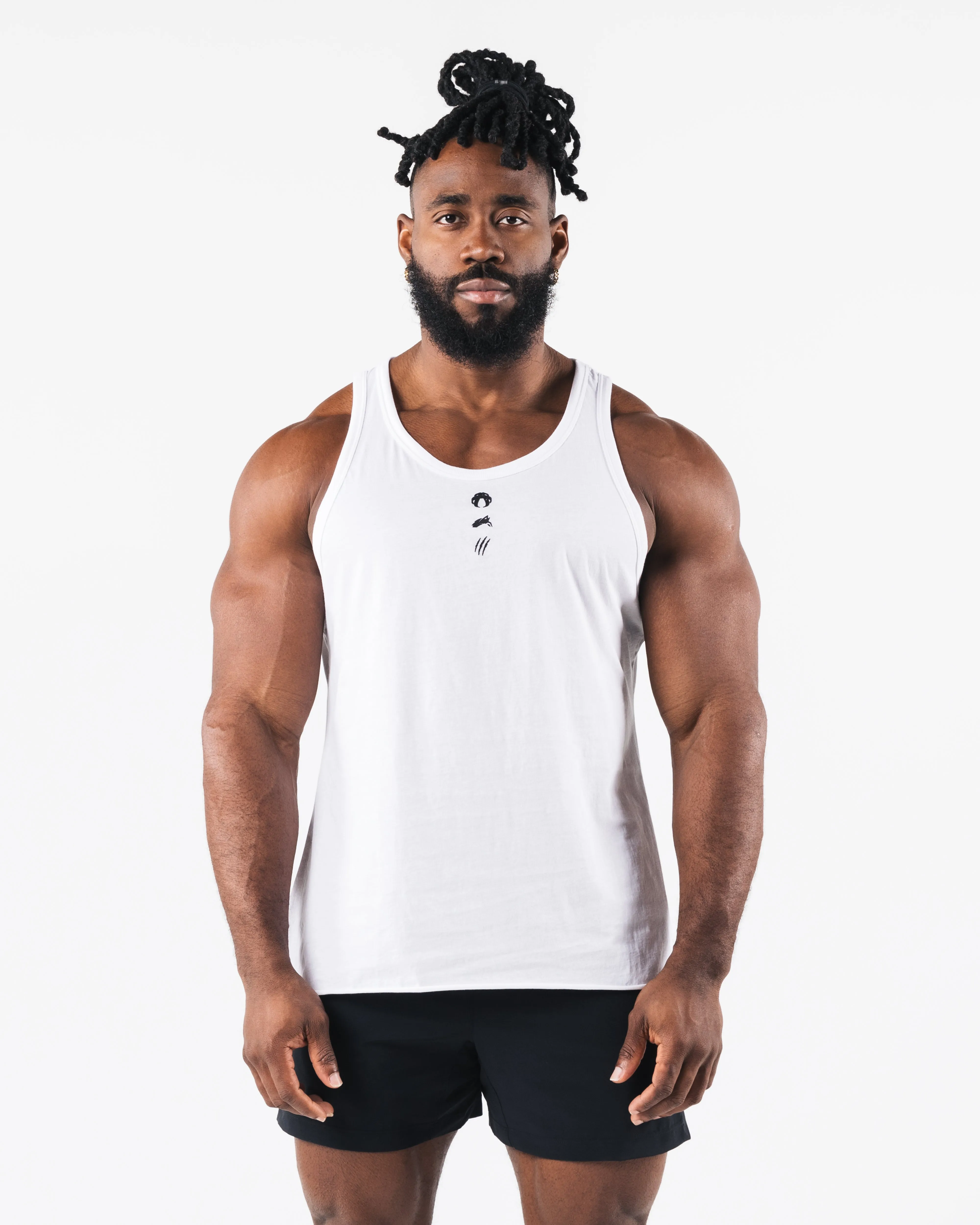 Three Pillar Tank - White Alphalete Athletics