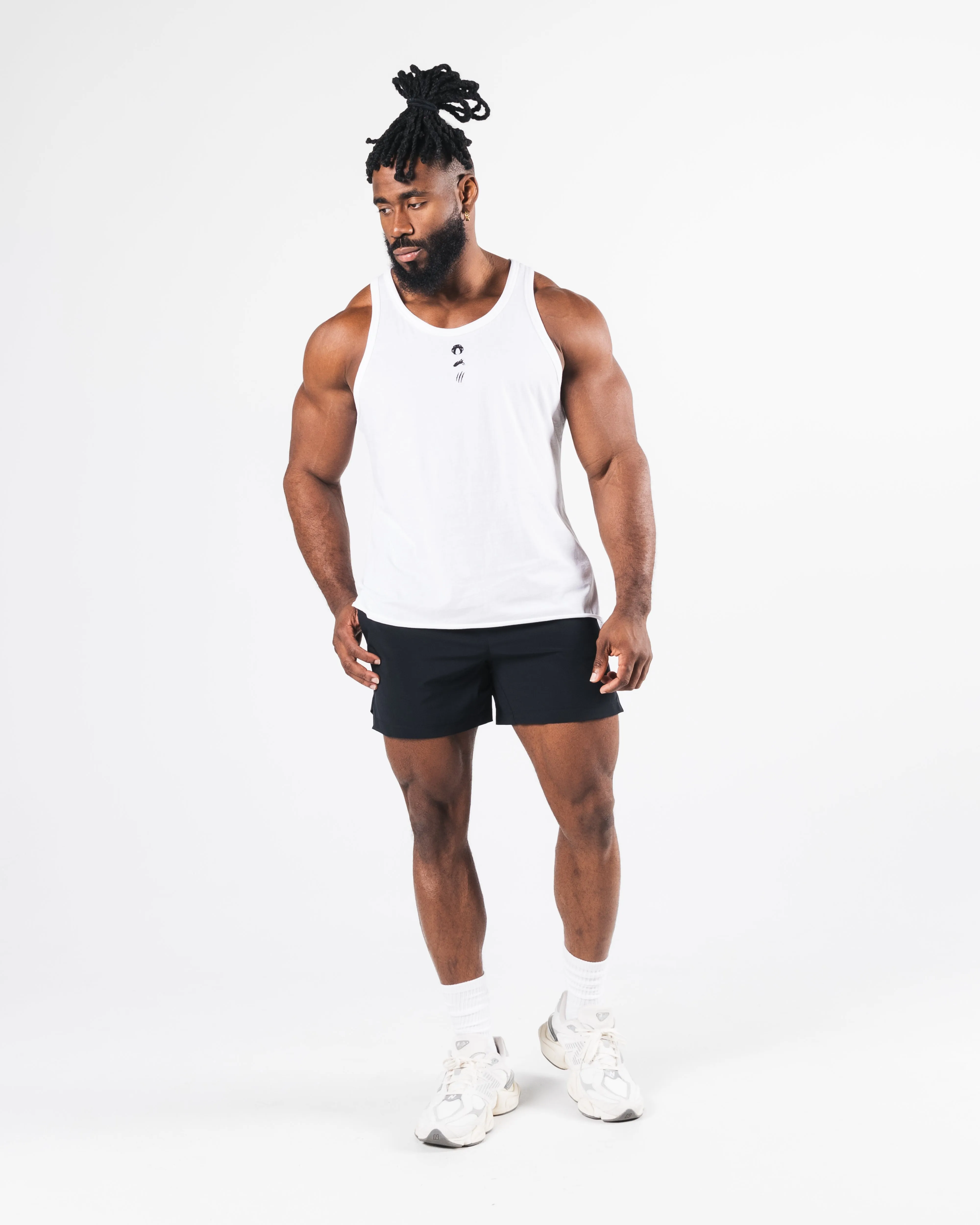 Three Pillar Tank - White Alphalete Athletics