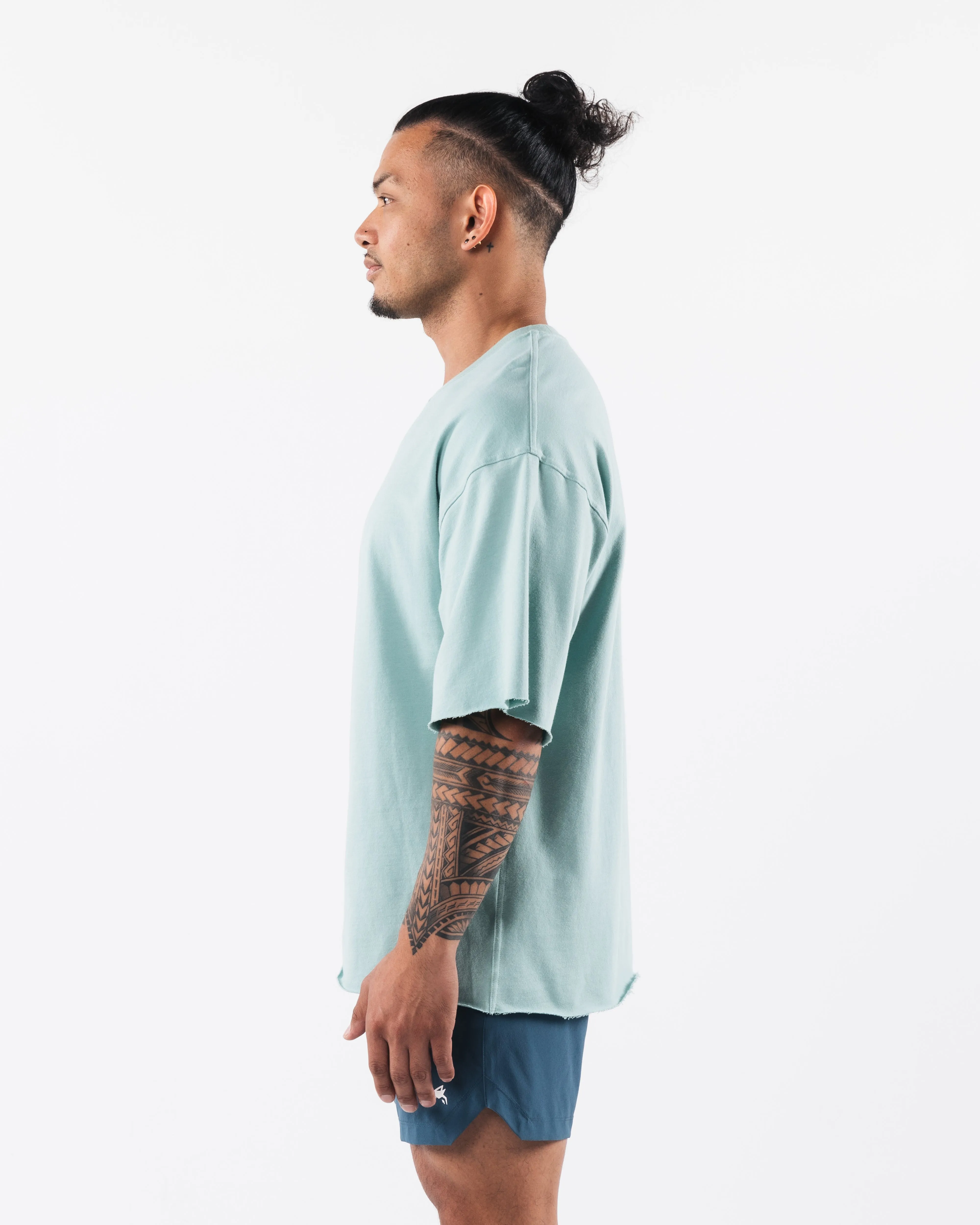 Three Pillar Terry Tee - Celestial Blue Alphalete Athletics