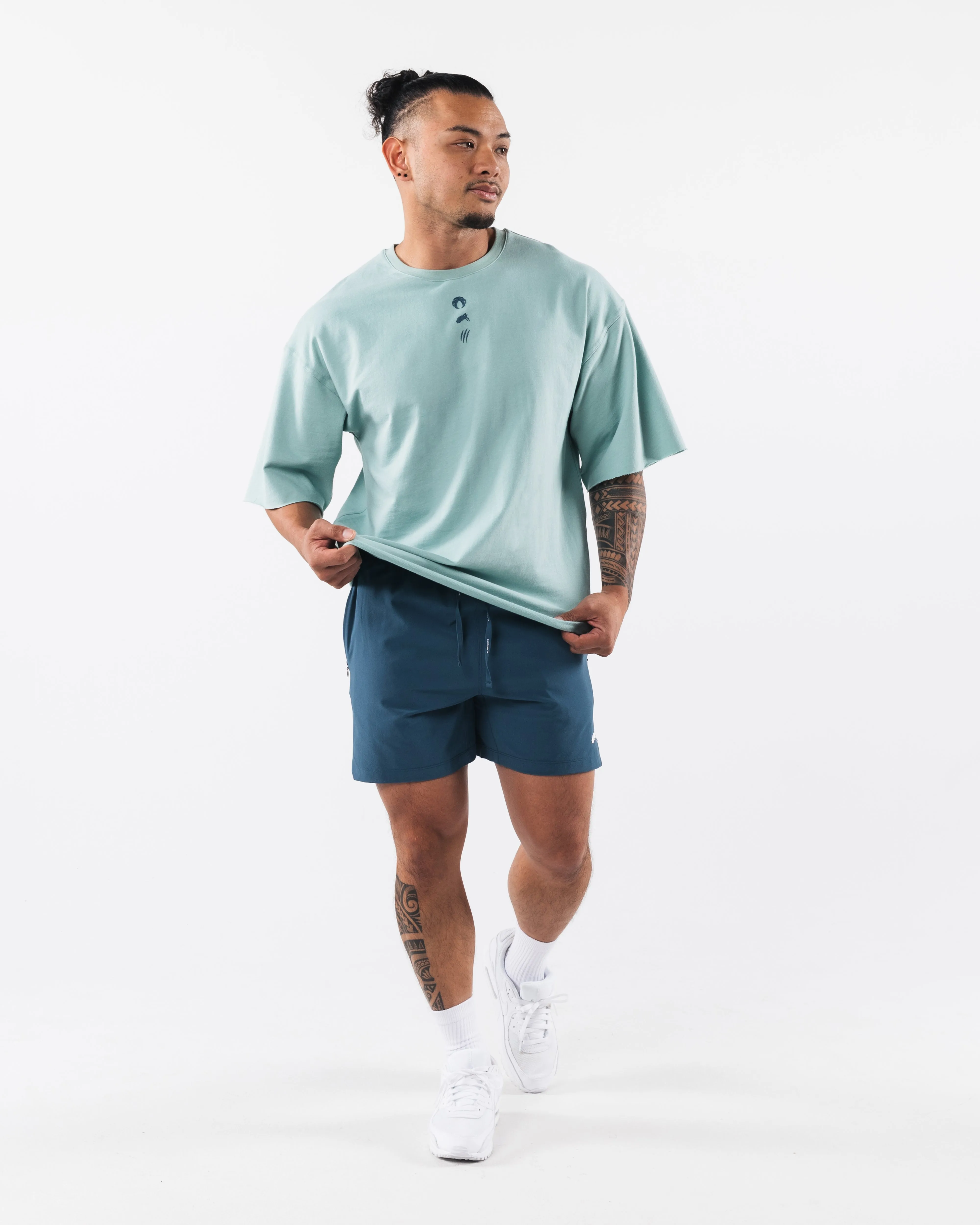 Three Pillar Terry Tee - Celestial Blue Alphalete Athletics