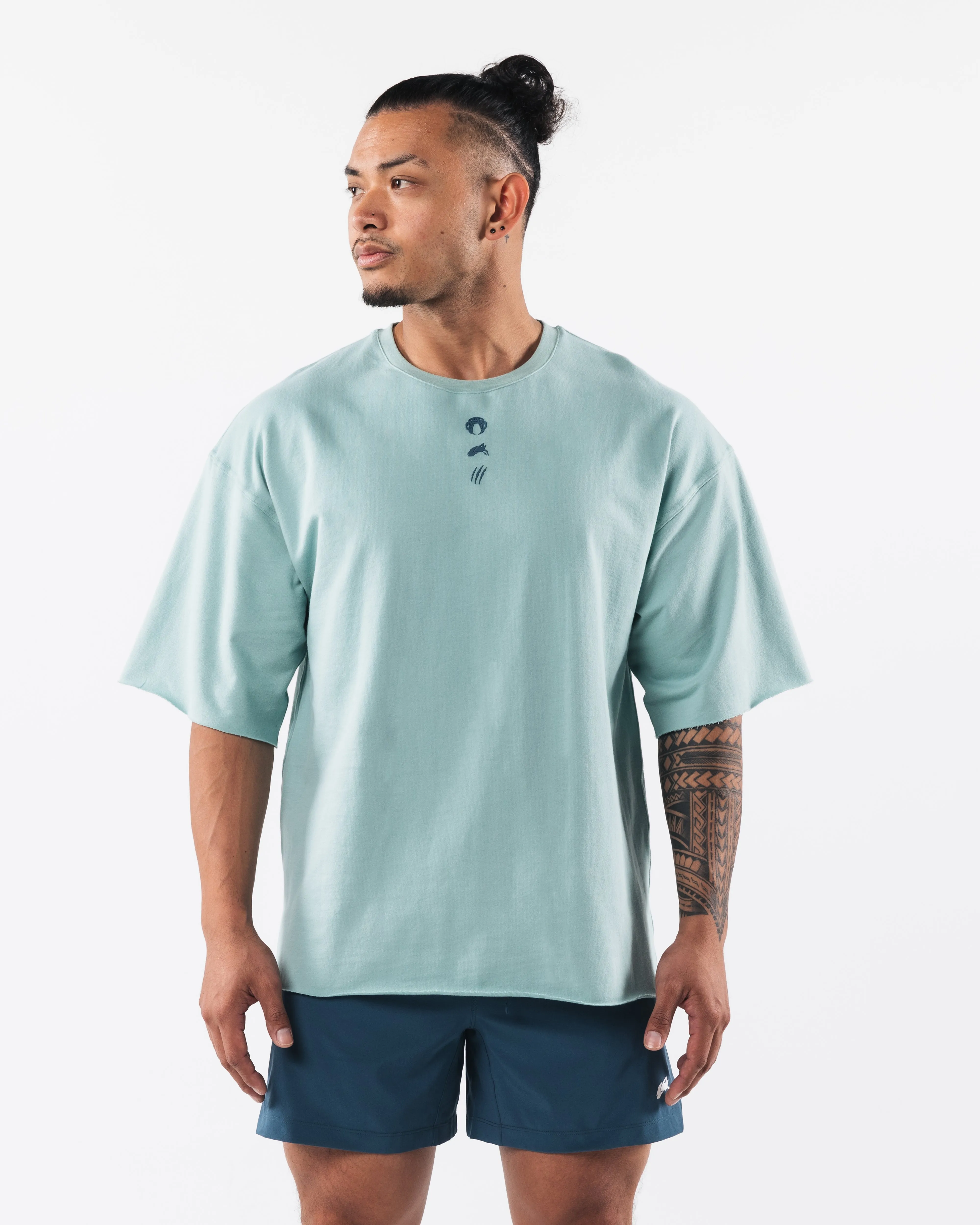 Three Pillar Terry Tee - Celestial Blue Alphalete Athletics