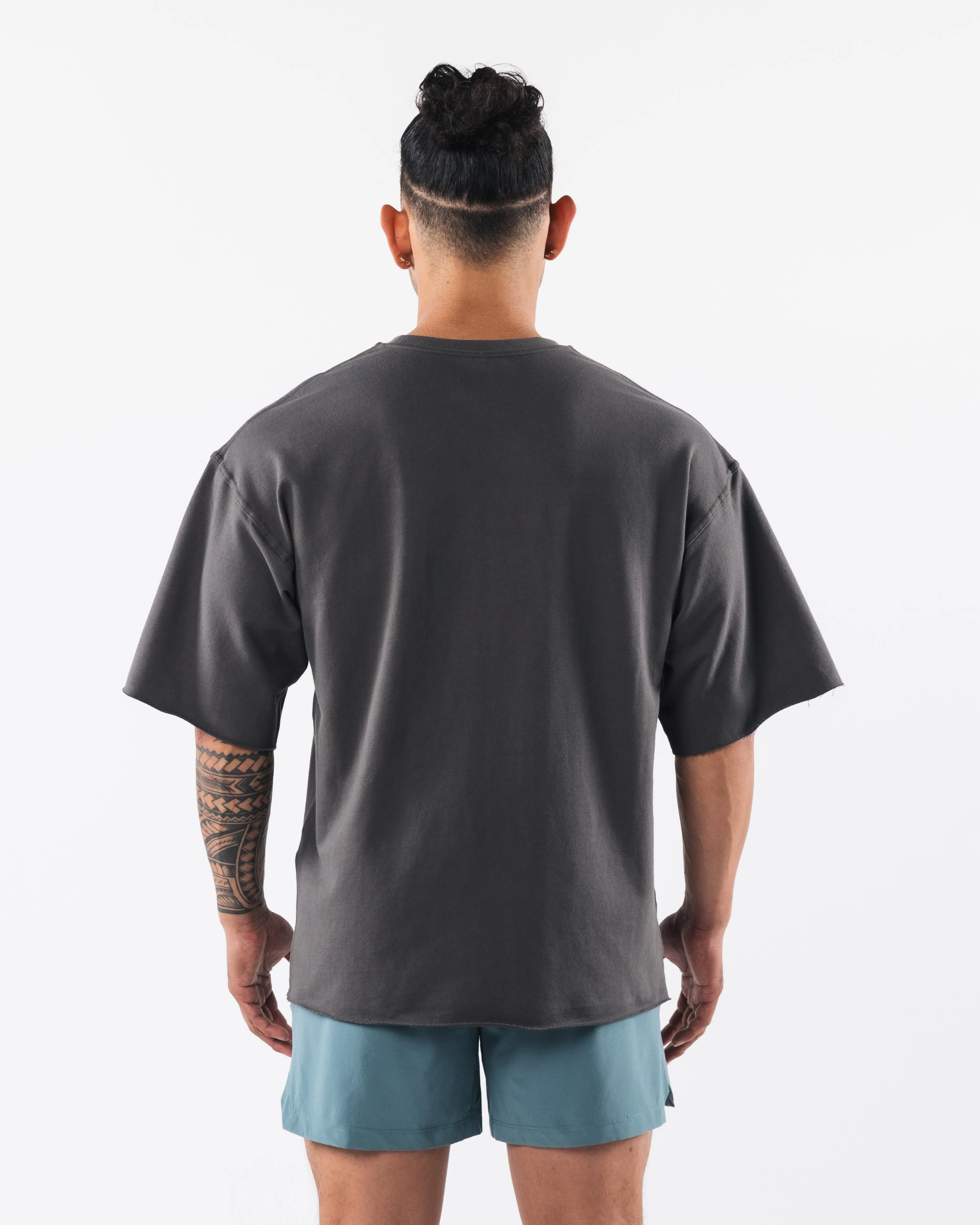 Three Pillar Terry Tee - Pewter Alphalete Athletics