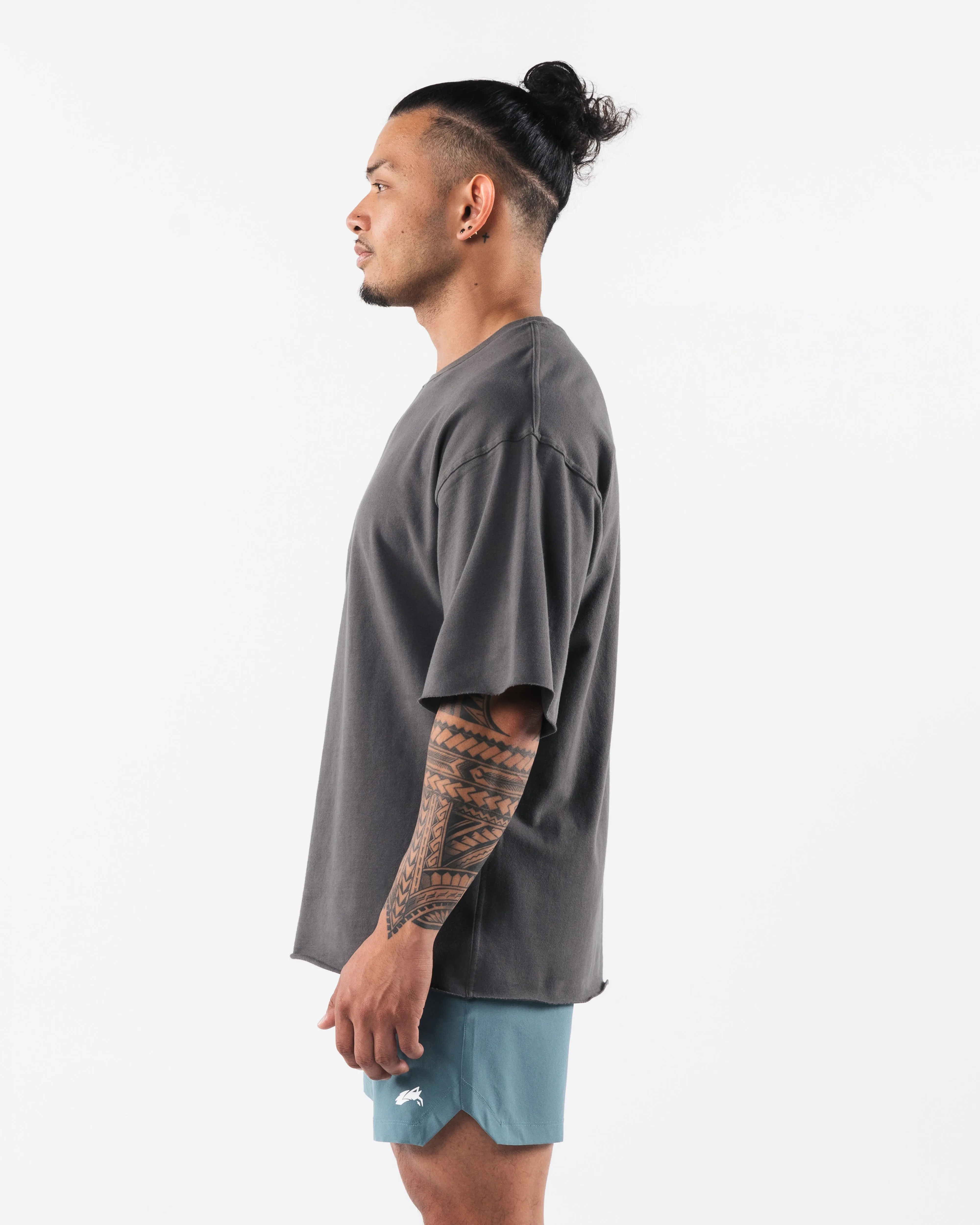 Three Pillar Terry Tee - Pewter Alphalete Athletics