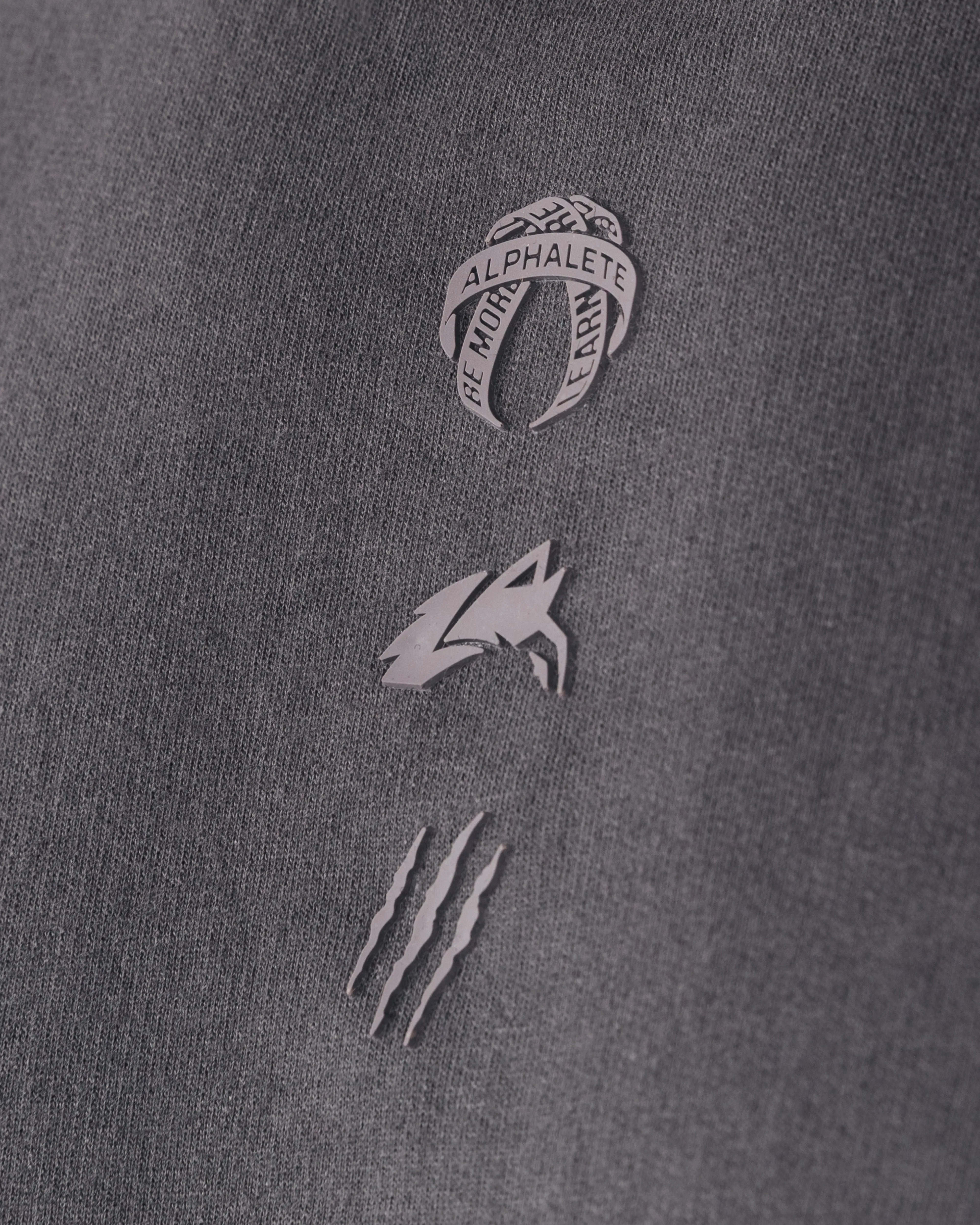 Three Pillar Terry Tee - Pewter Alphalete Athletics