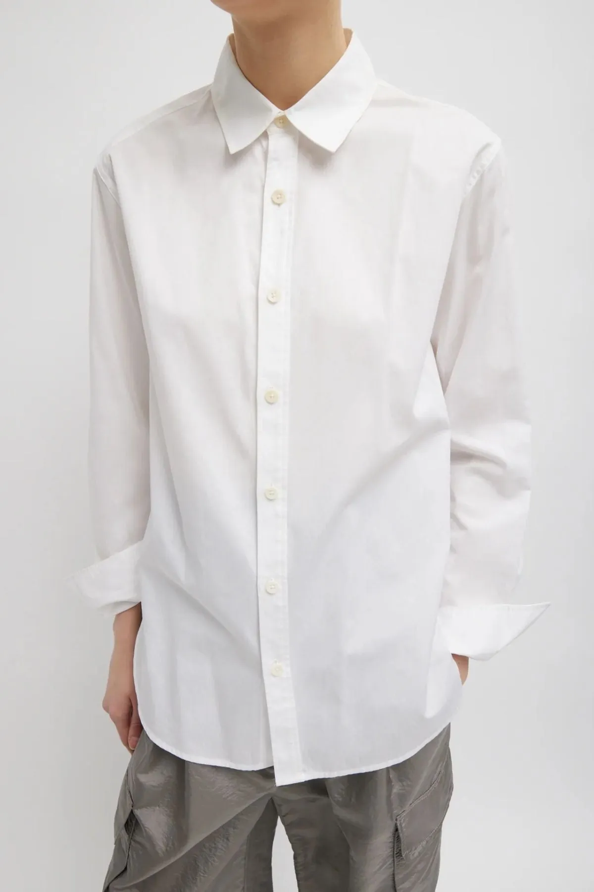 Tibi Charlie Men's Slim Shirt - White TIBI