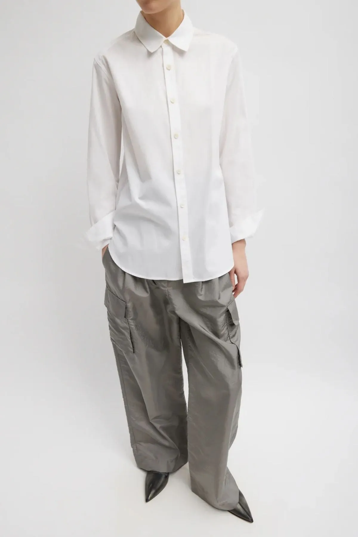 Tibi Charlie Men's Slim Shirt - White TIBI
