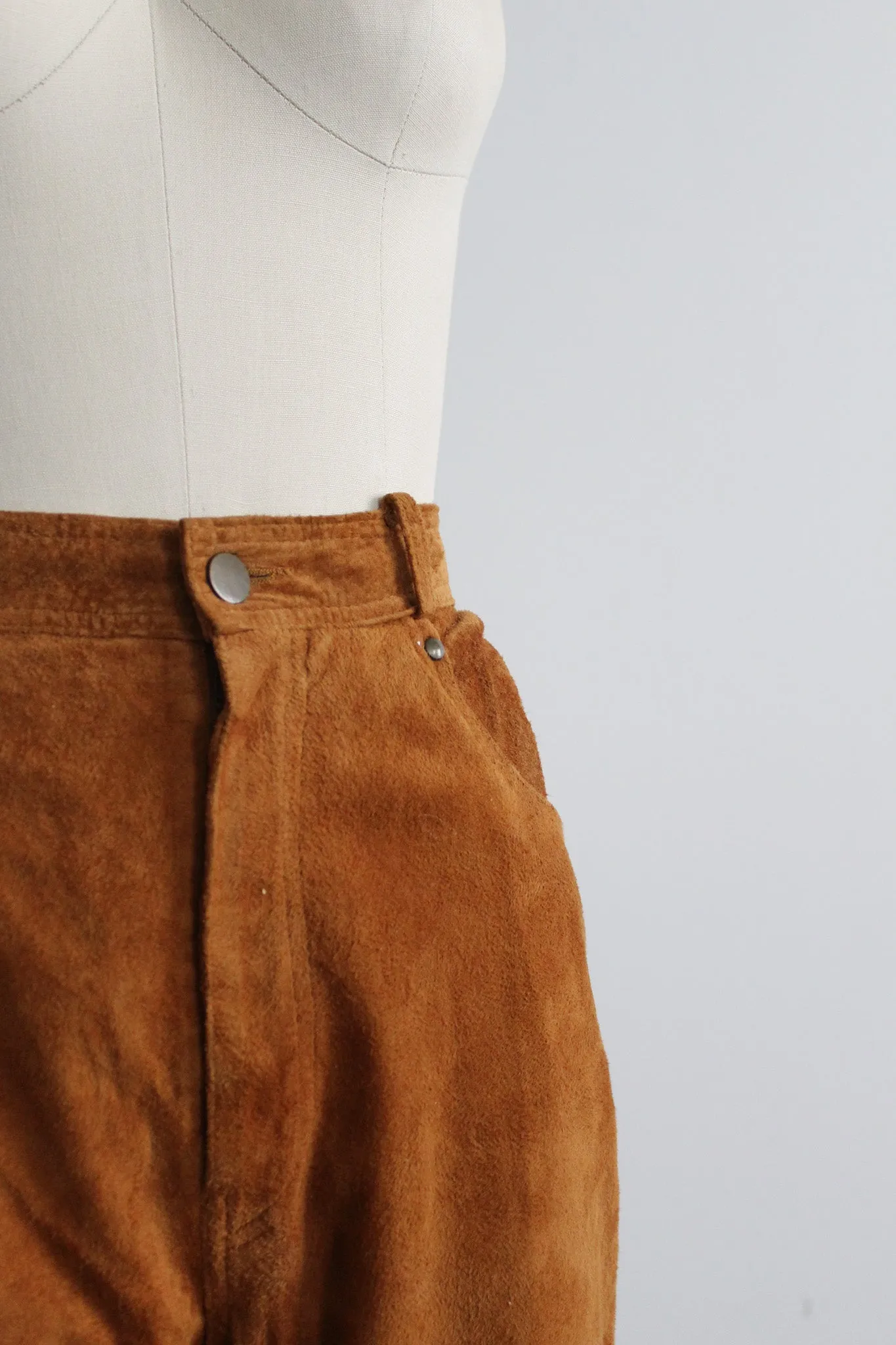 tobacco suede trousers 1919 Vintage