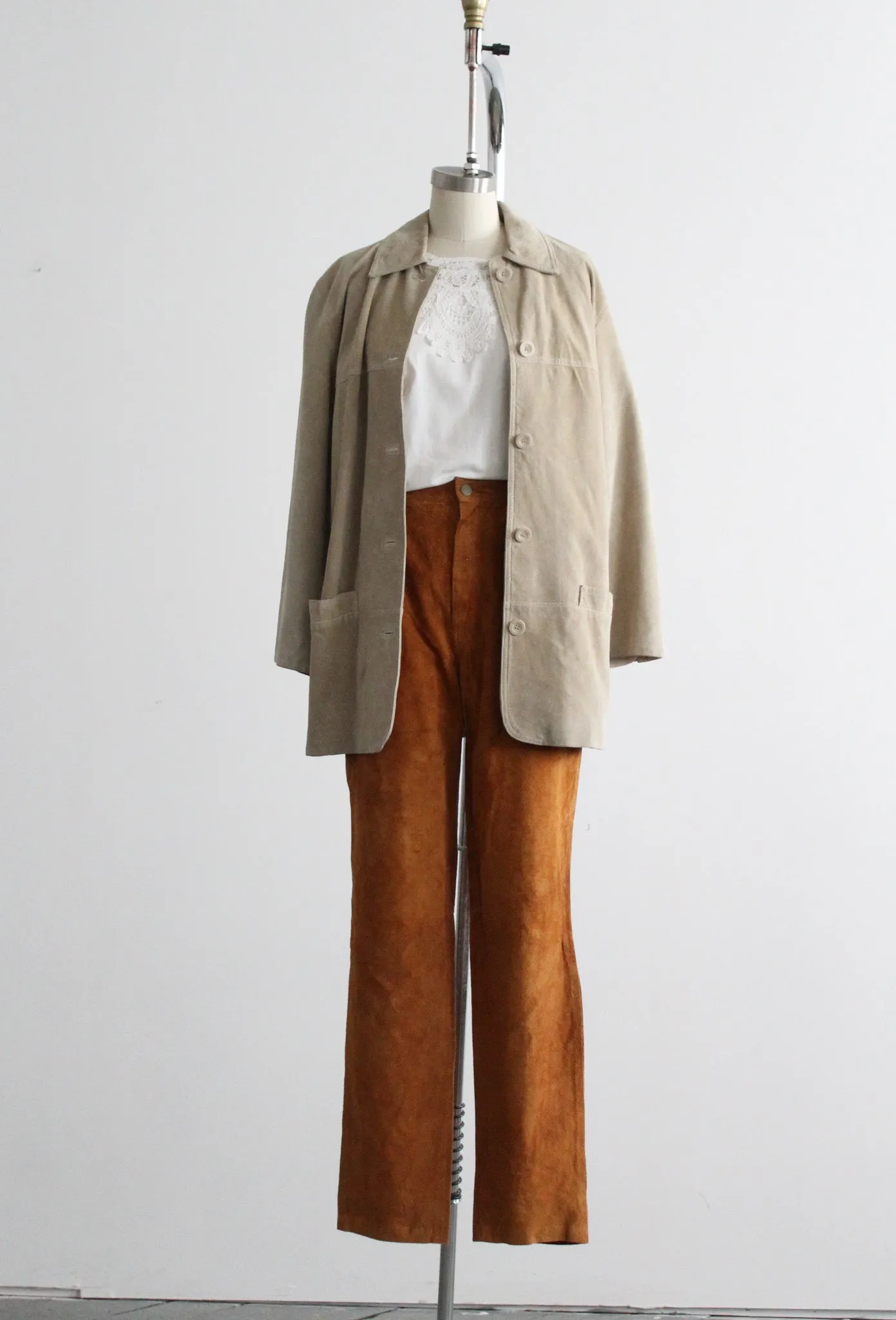tobacco suede trousers 1919 Vintage