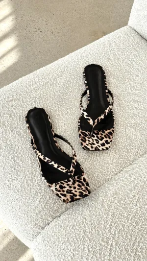 Tove Sandal - Leopard Satin Billy J
