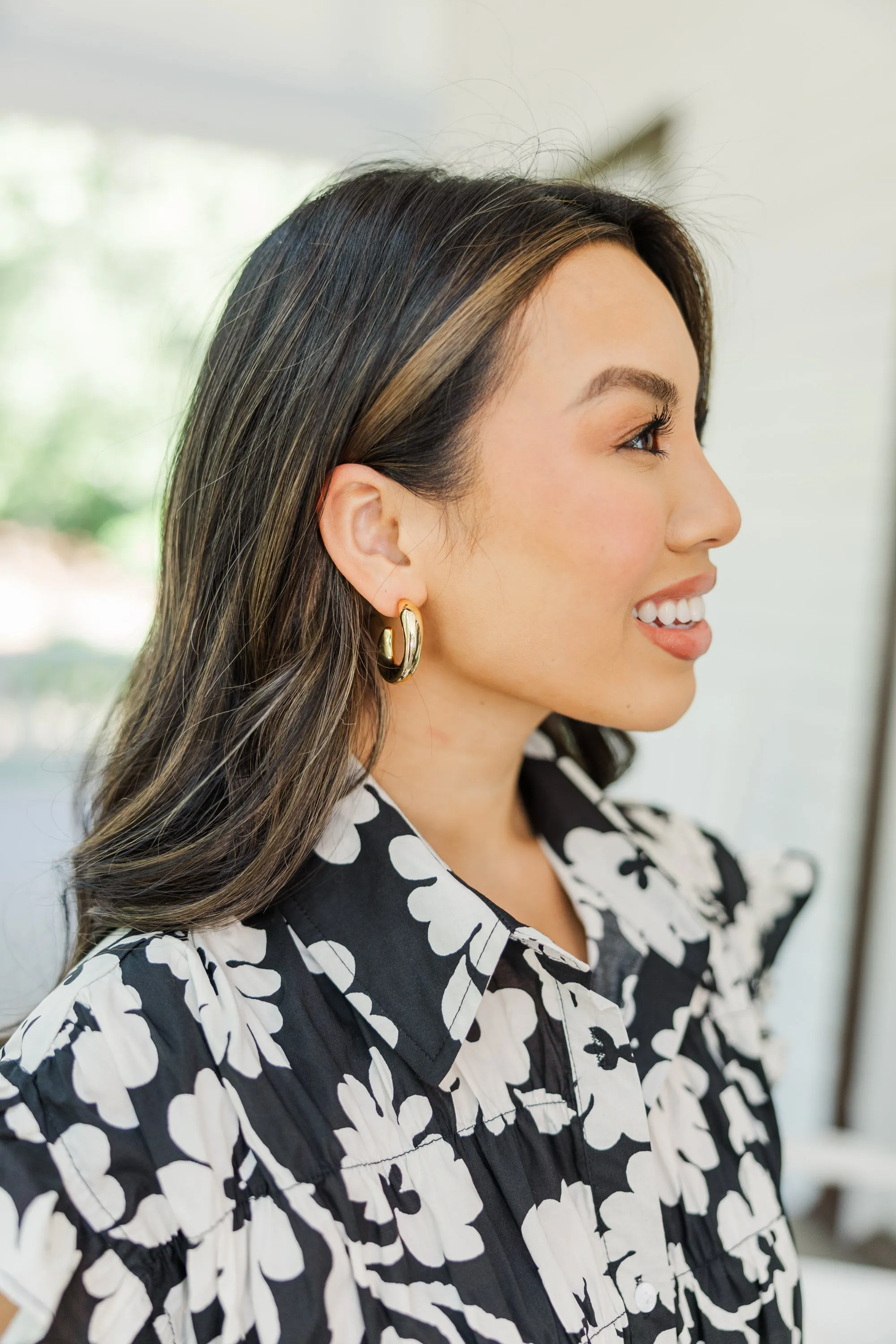Treasure Jewels: All's Fair Gold Waterproof Hoop Earrings