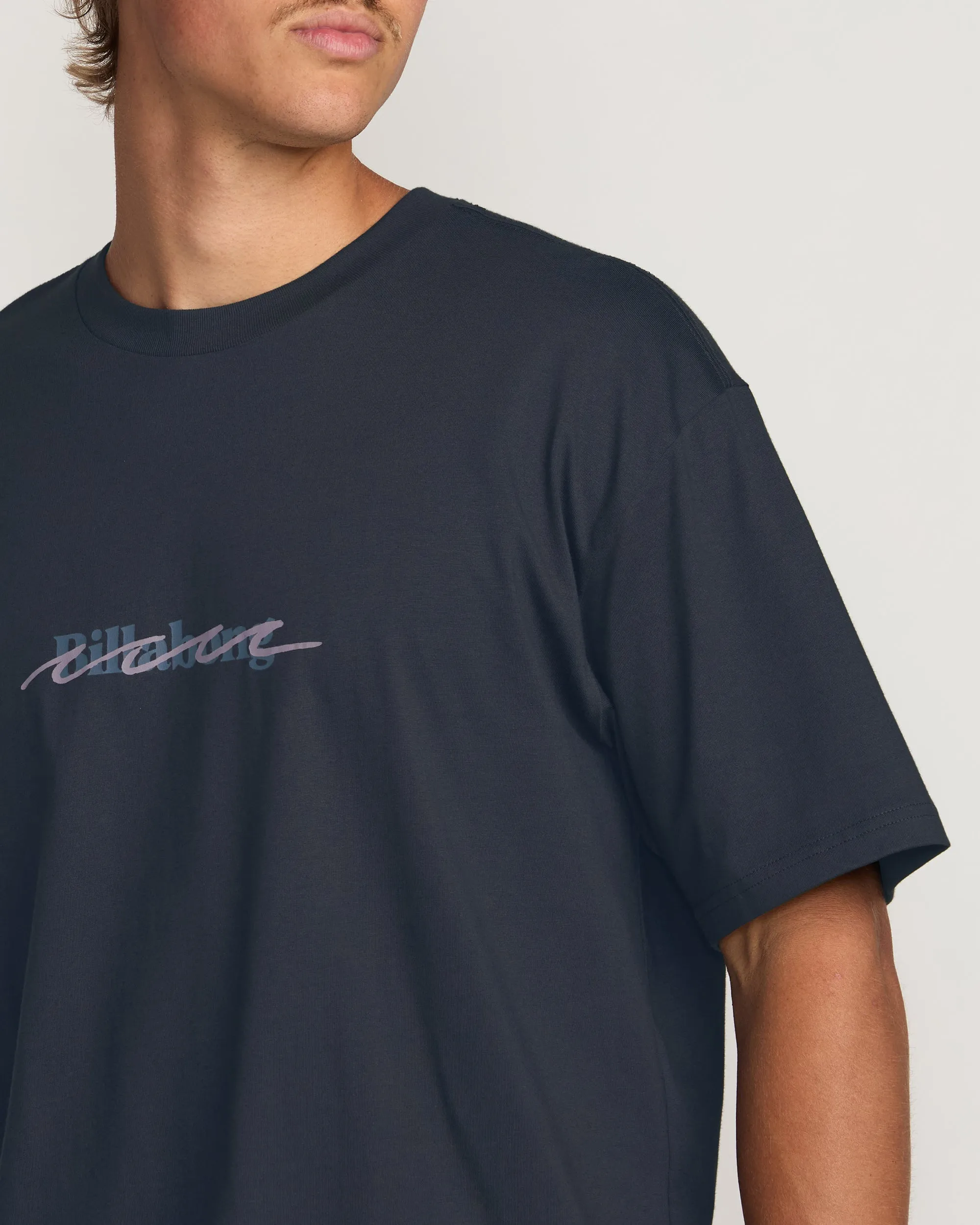 Triple Up Regular Tee - Aged Indigo Billabong