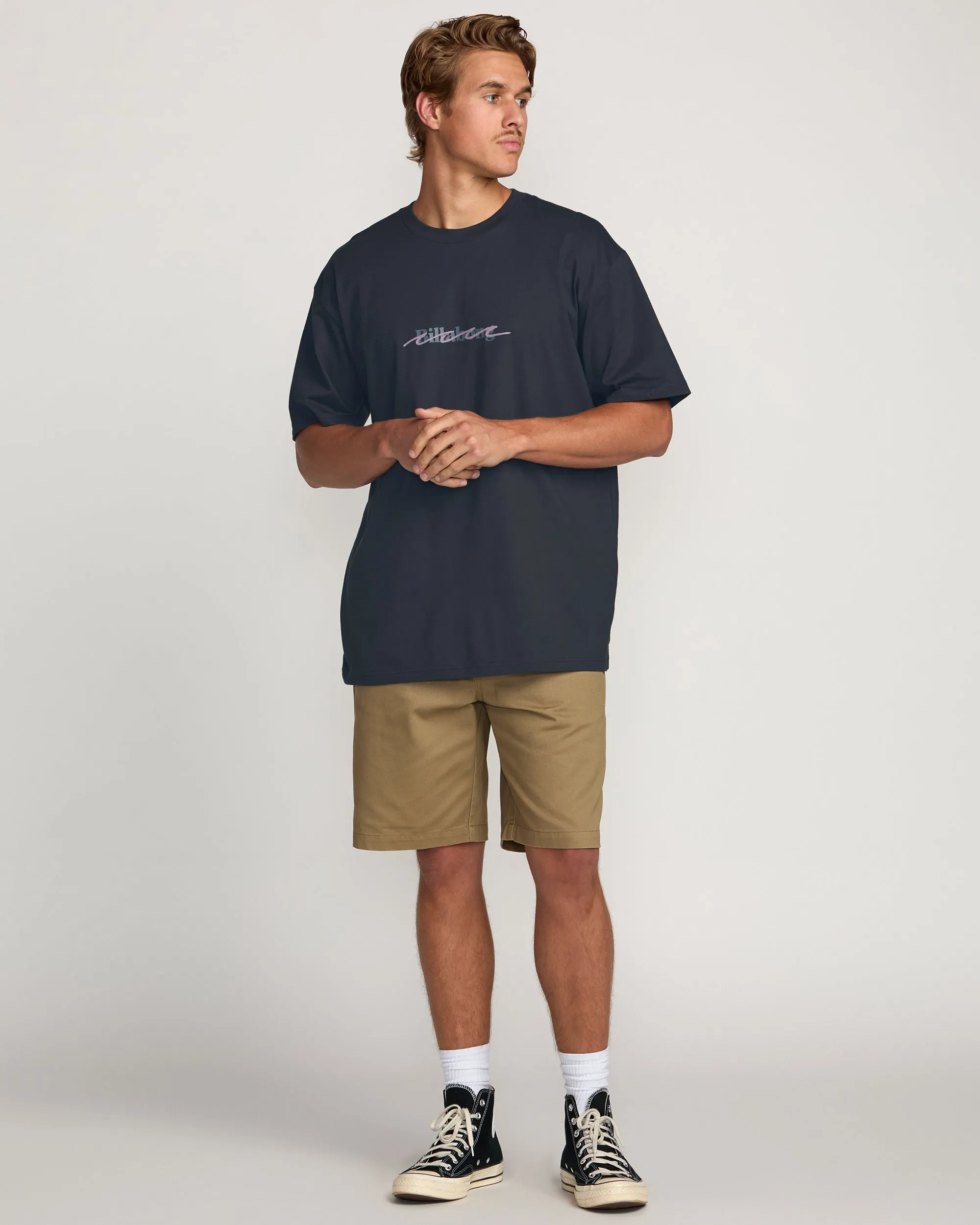 Triple Up Regular Tee - Aged Indigo Billabong