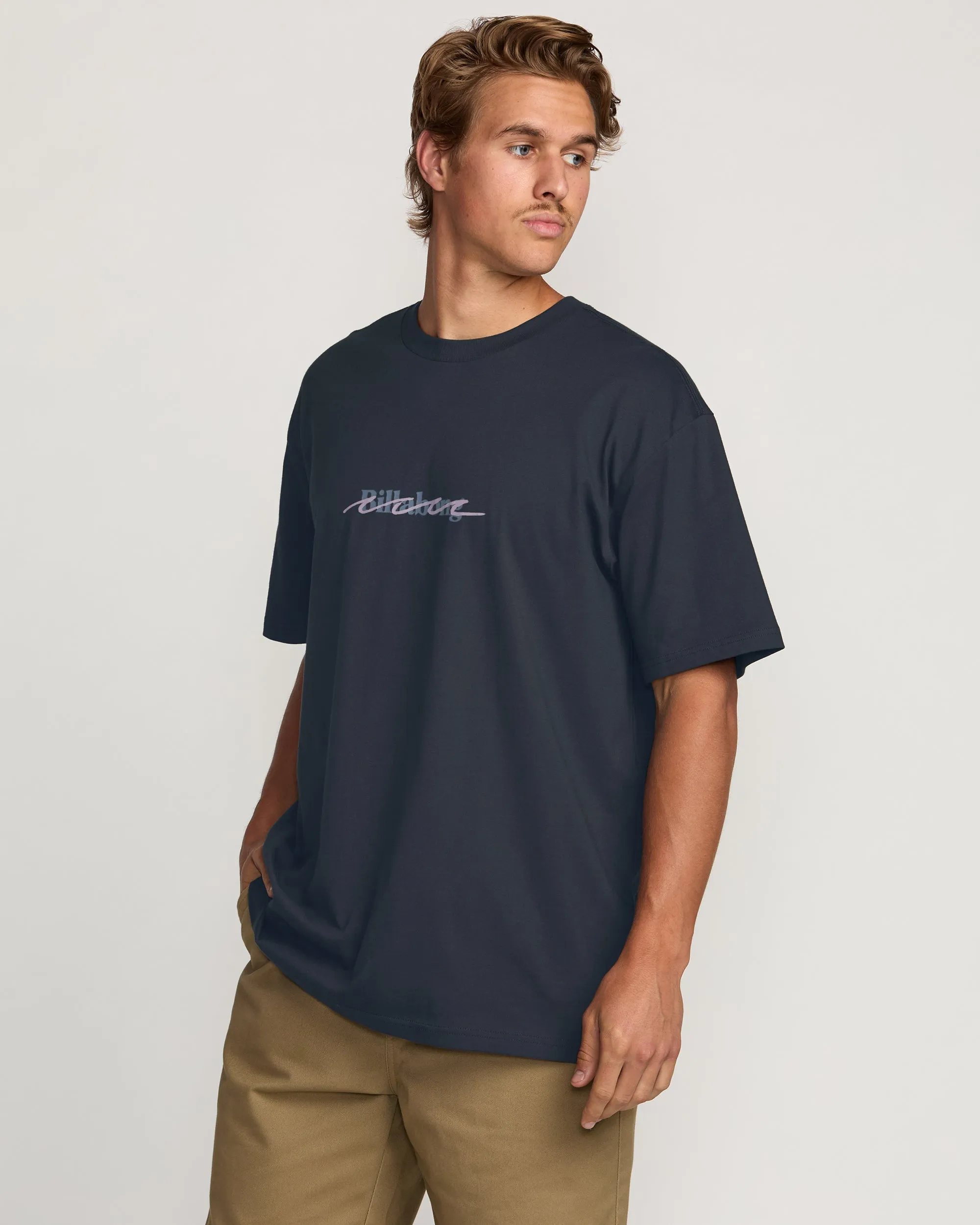 Triple Up Regular Tee - Aged Indigo Billabong