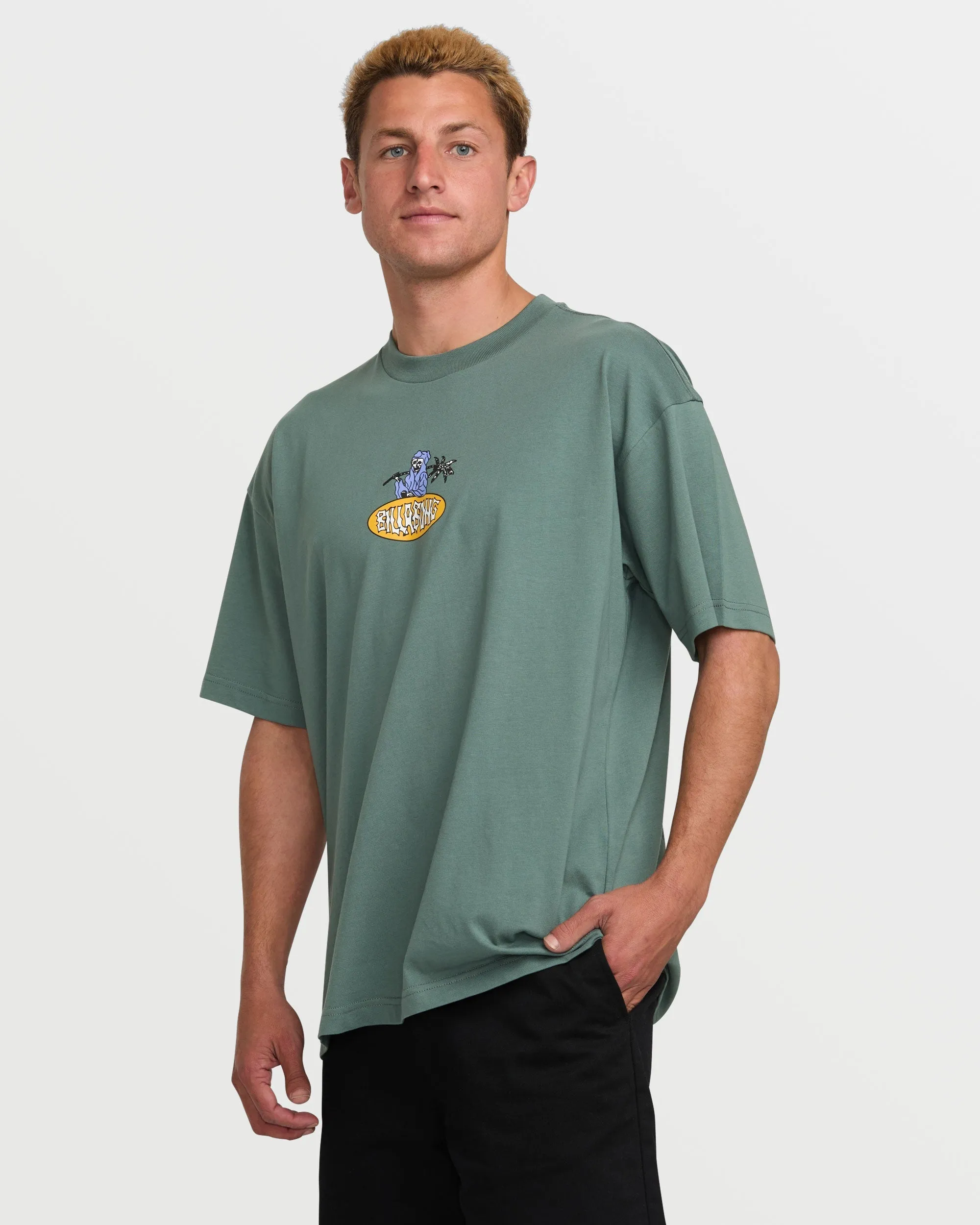 Tropical Reaper OG Tee - Dark Slate Billabong